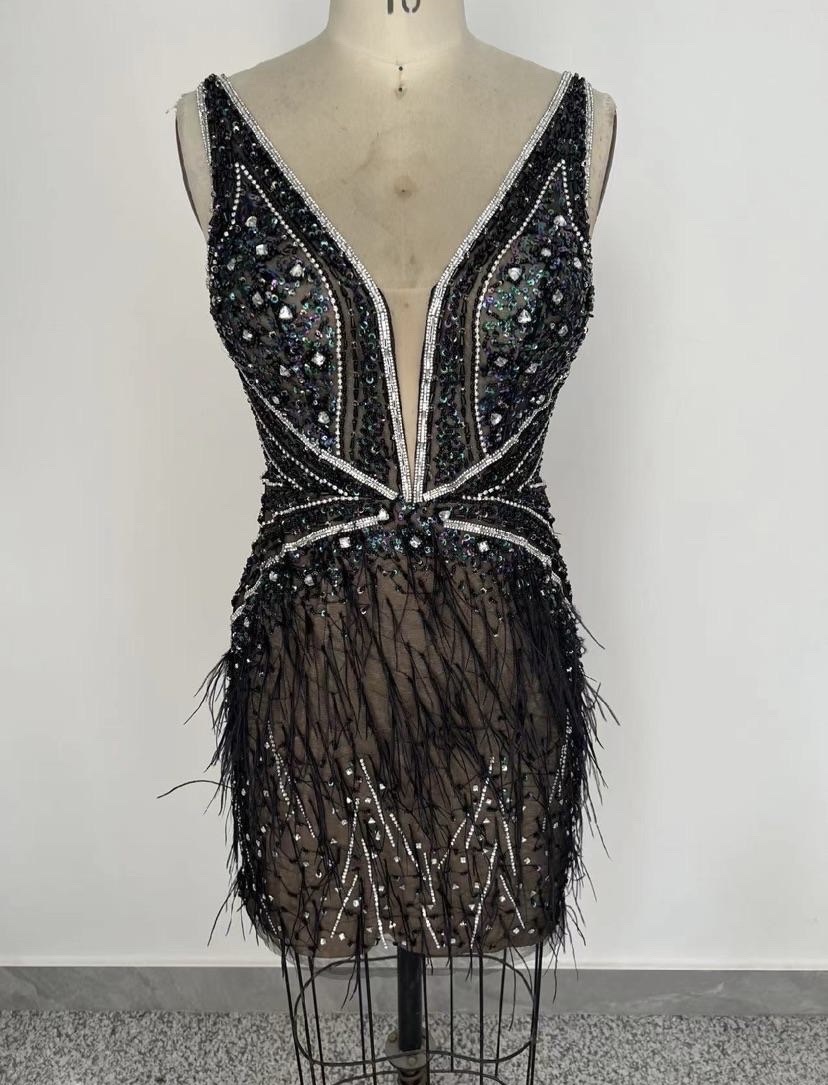 Sequin Fringe Cocktail Dress