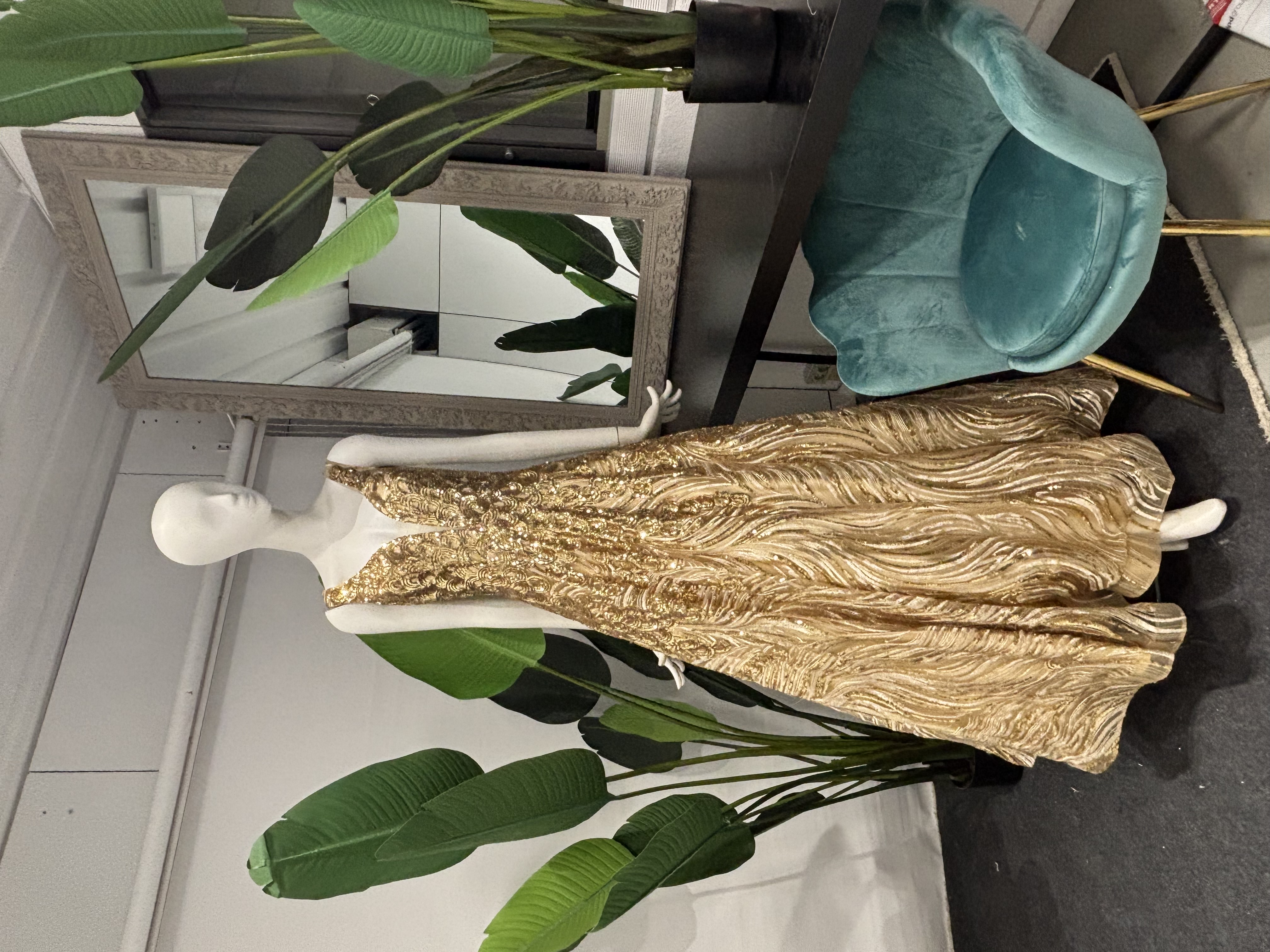 Gold Sequin Evening Gown