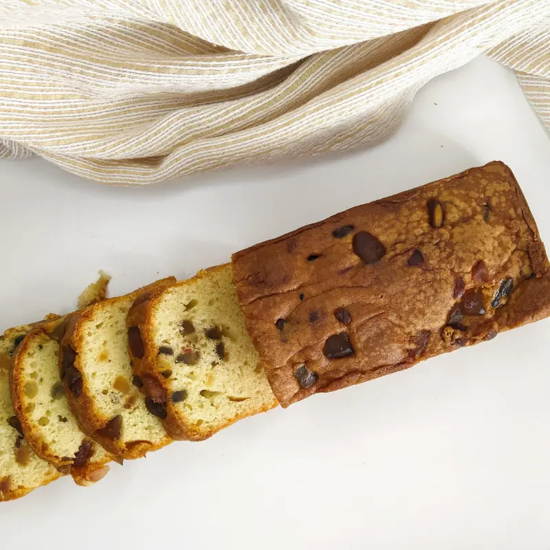 Budin con Frutas Abrillantadas