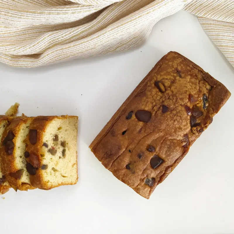 Budin con Frutas Abrillantadas