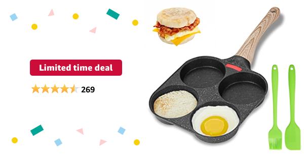 Nonstick 4-Section Frying Pan