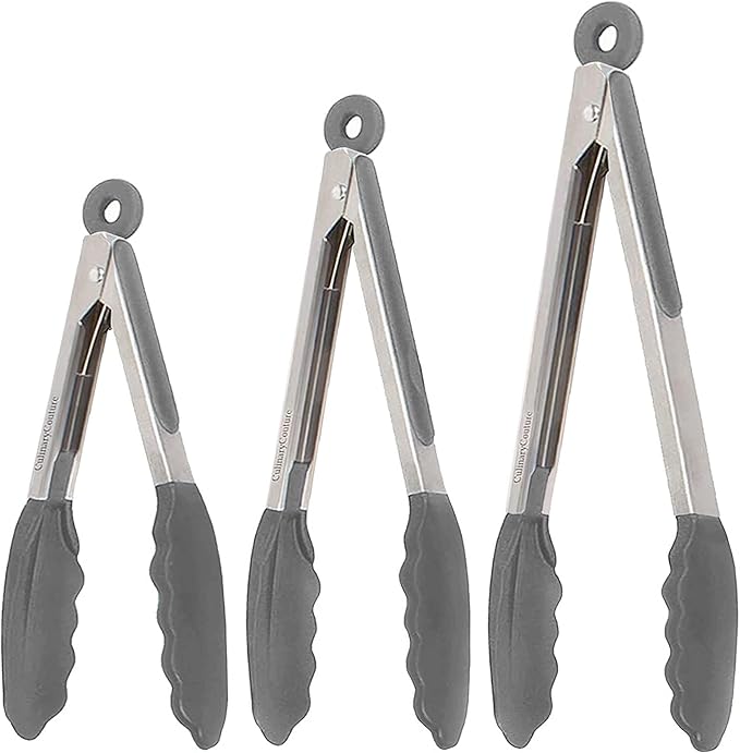 Stainless Steel Kitchen Tongs Set