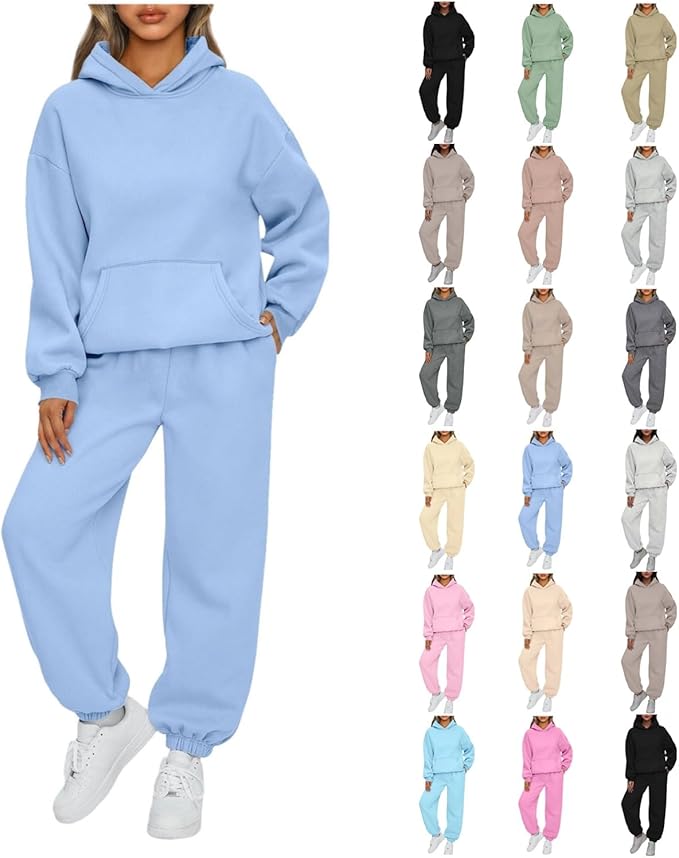 Two-Piece Hoodie and Sweatpants Set