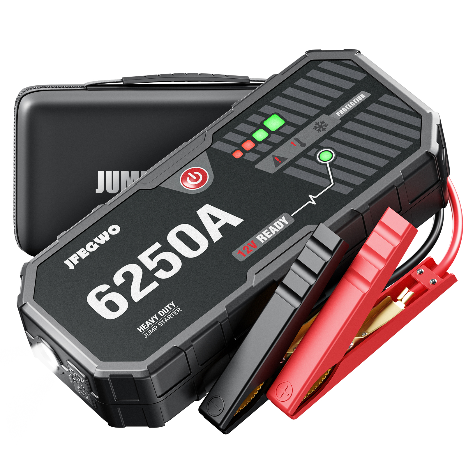 6250A 12V Jump Starter Battery Booster for 13L Petrol/Diesel Engines Power Bank