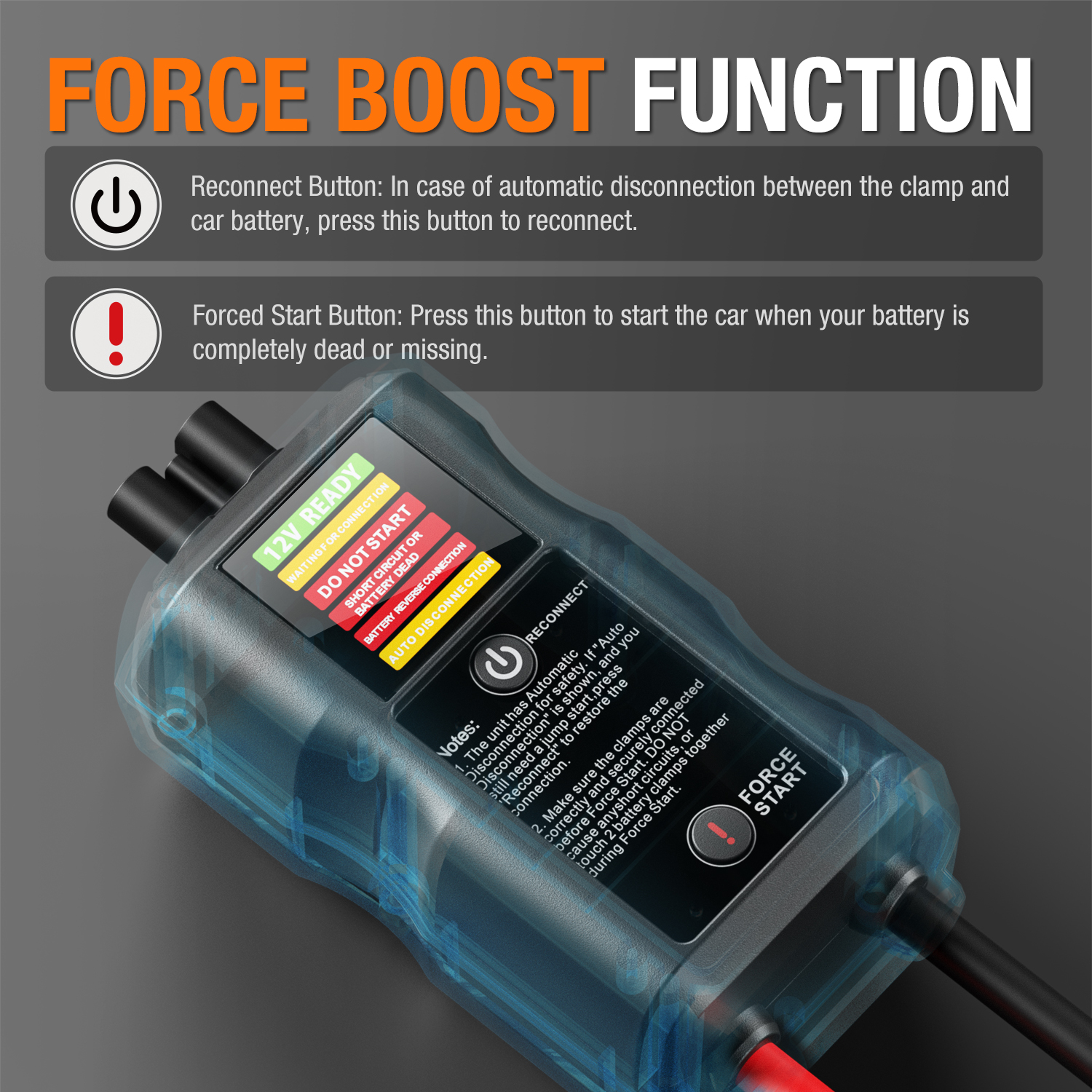 8250A Compact Jump Starter Battery Booster LED light & Power Bank upto 8L engine