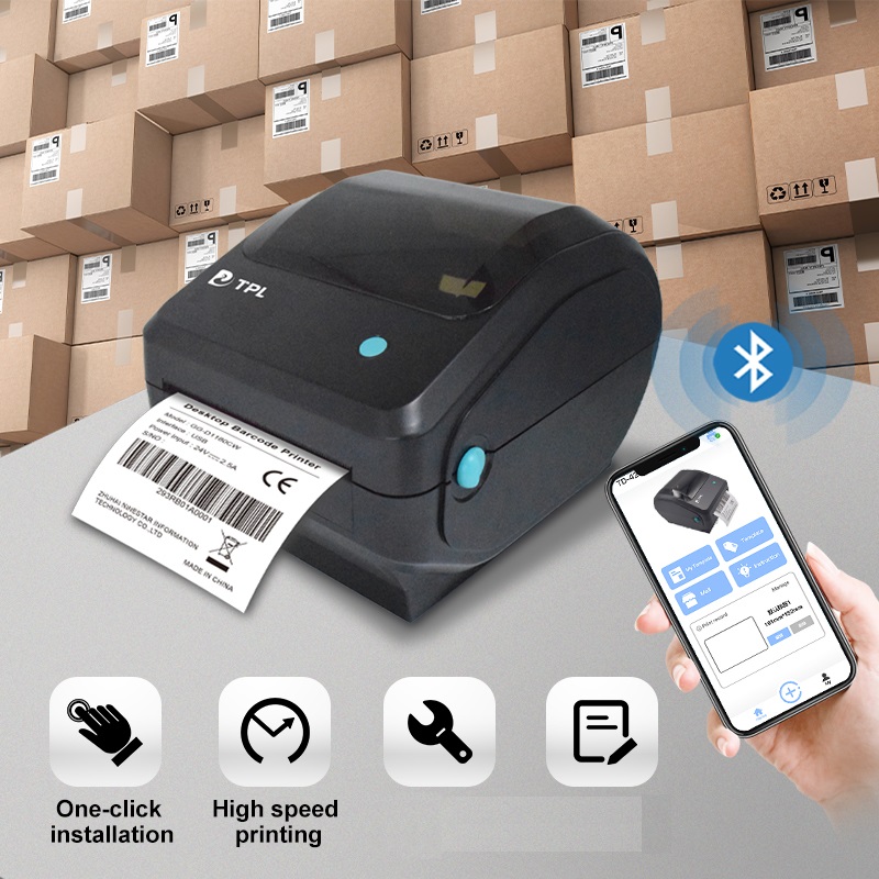 Direct Thermal Label Printer | WiFi Bluetooth USB | Shipping/Postage Labels 4x6 TD-401