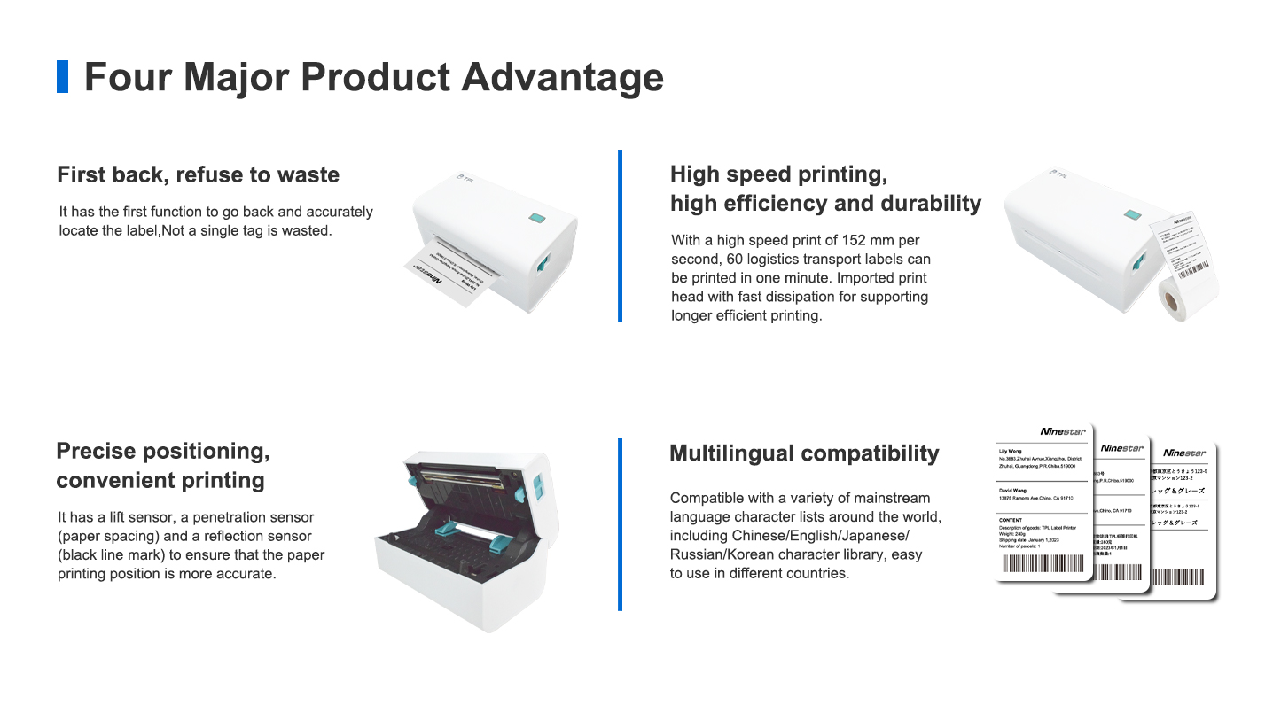 Direct Thermal Label Printer | WiFi Bluetooth USB | Shipping / Postage Labels 4x6