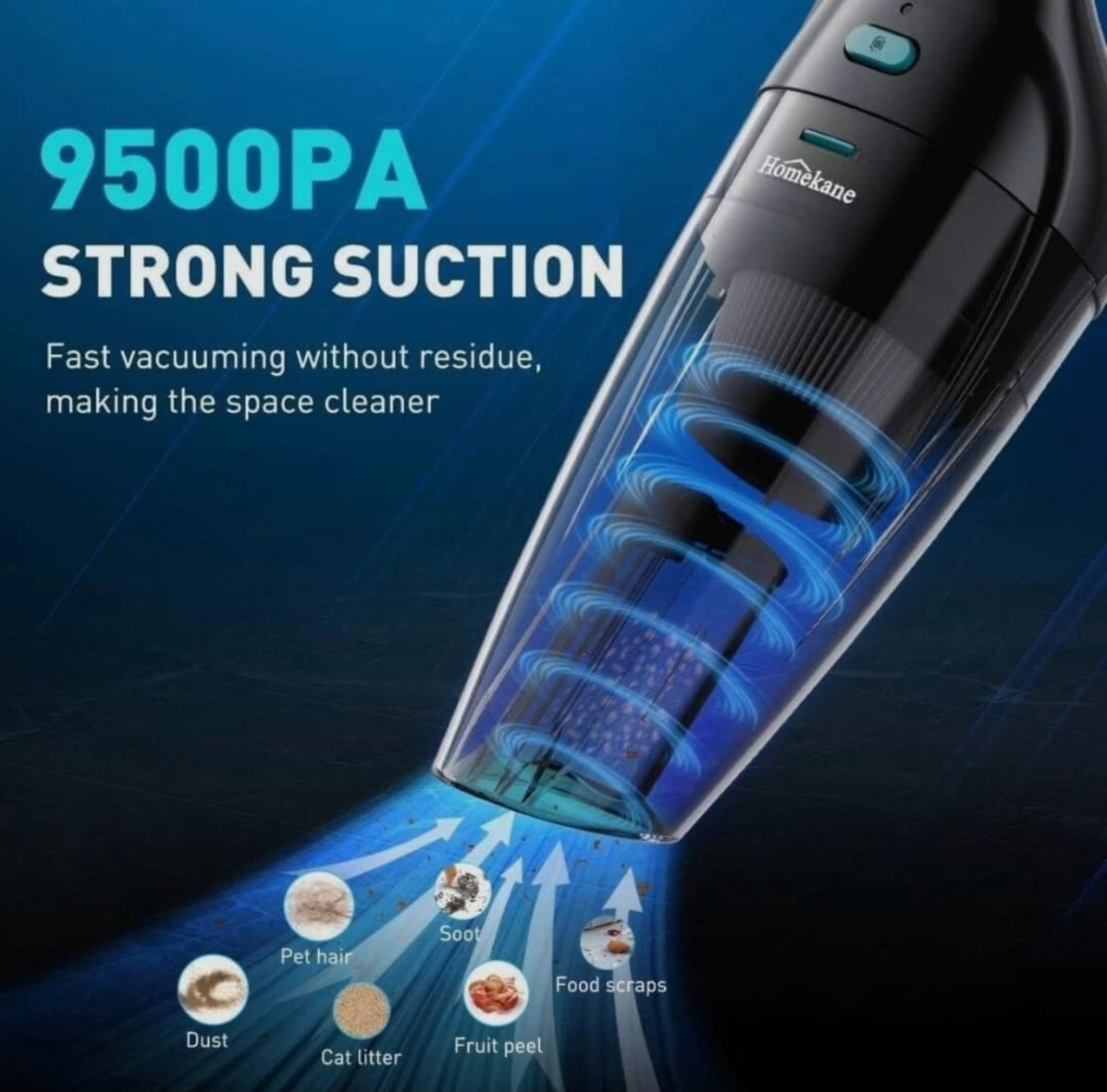 Cordless Handheld Vacuum Cleaner Powerful Suction HEPA Filter Pet Hair Car Clean