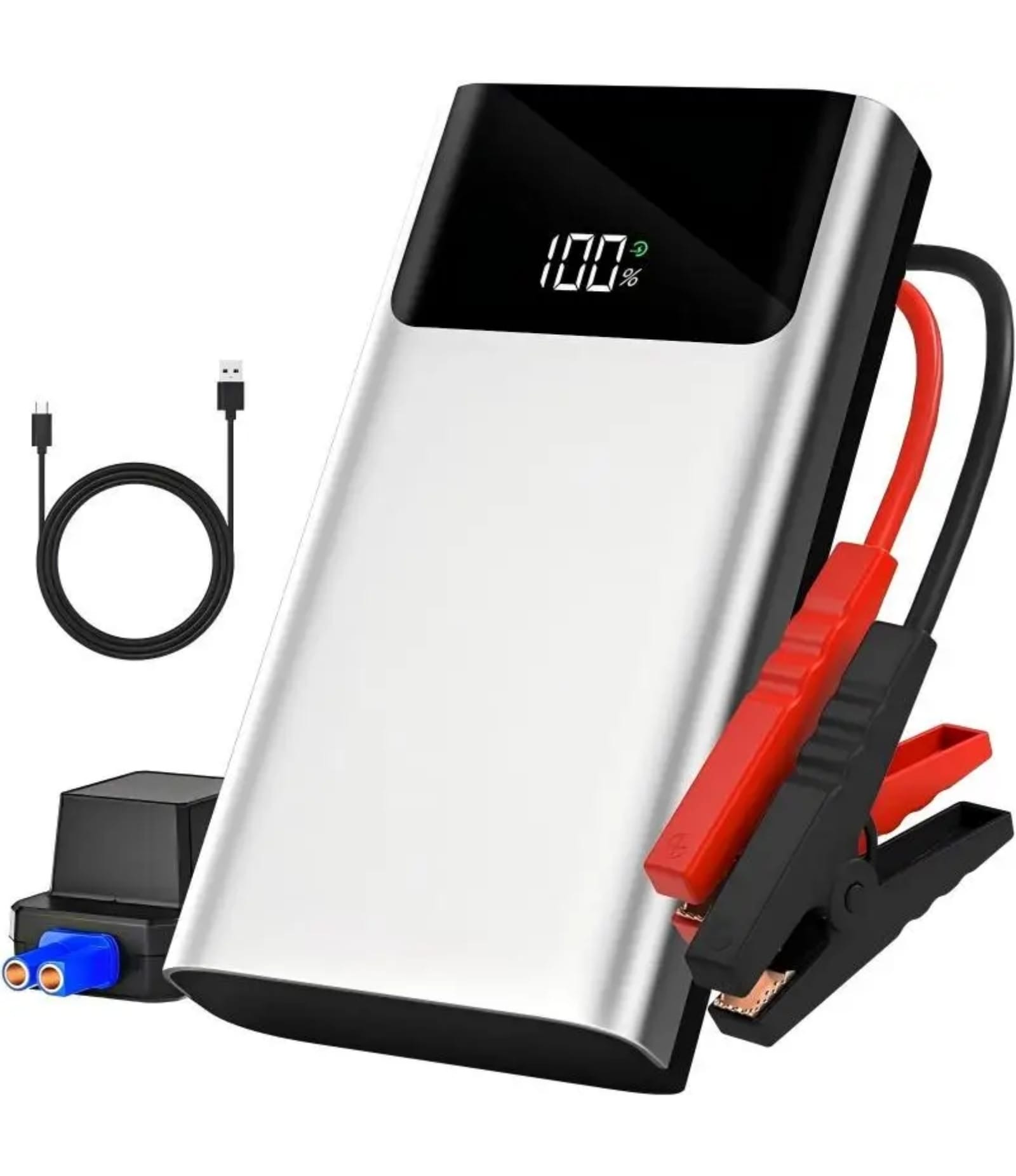37000 mWh Car Jump Starter Power Pack Battery Booster Portable Power Bank & Led