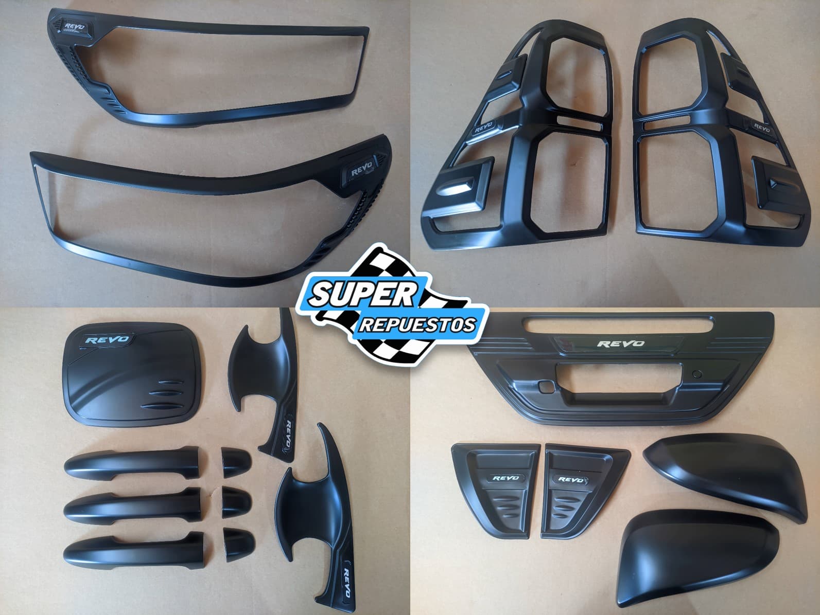 Hilux Adornos Kit Negro Basico 2021 al 2023