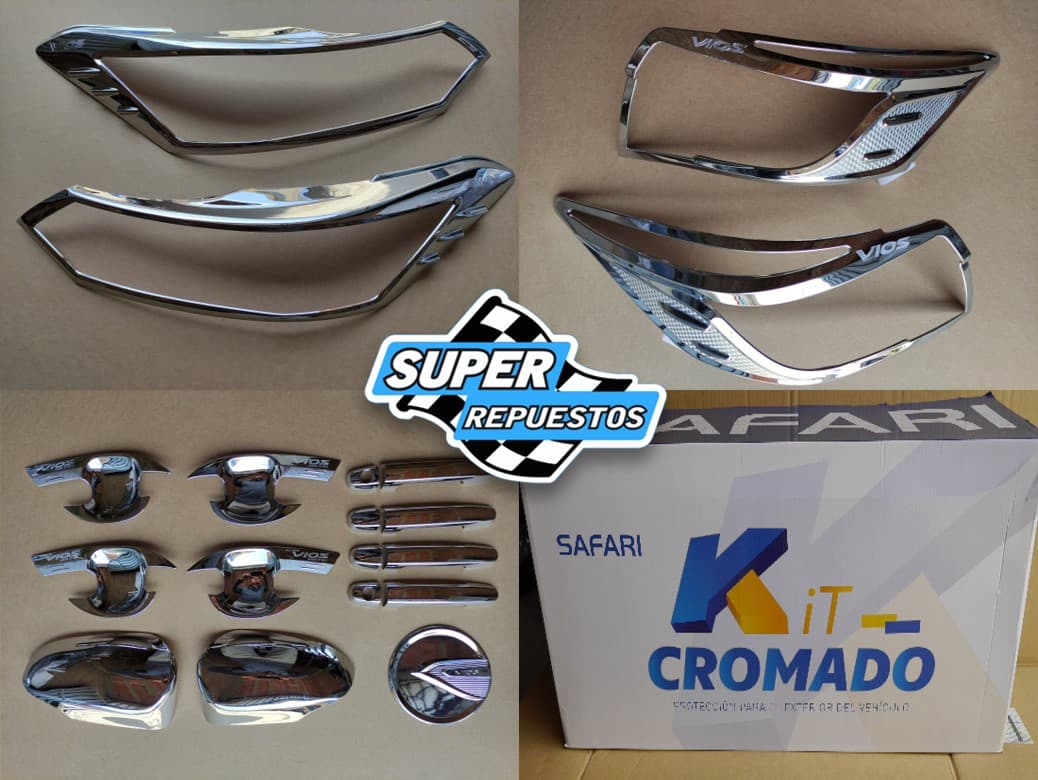 Yaris Adornos Kit Cromado 2014 al 2017
