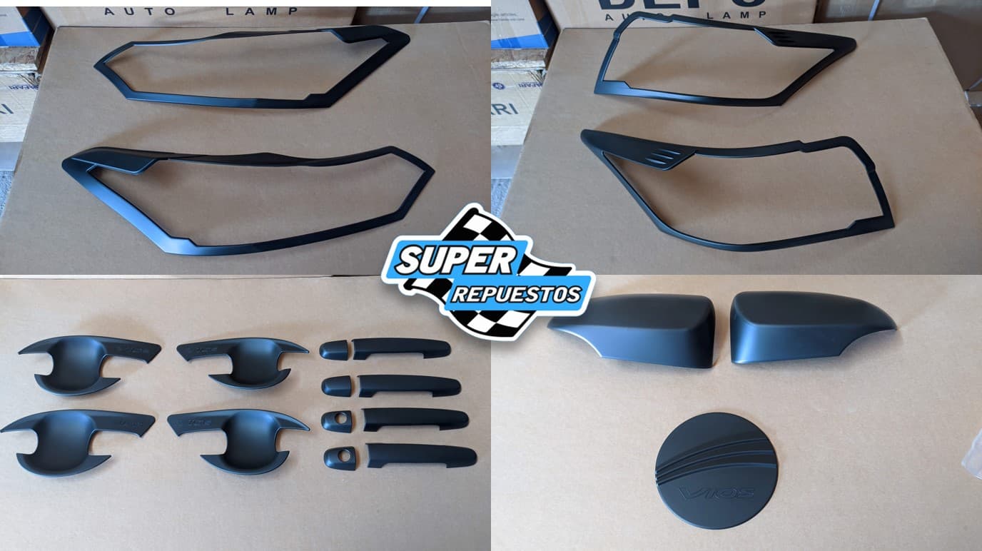 Yaris Adornos Kit Negro 2014 al 2017