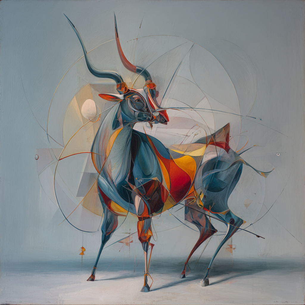 Abstraktes Stier-Gemälde