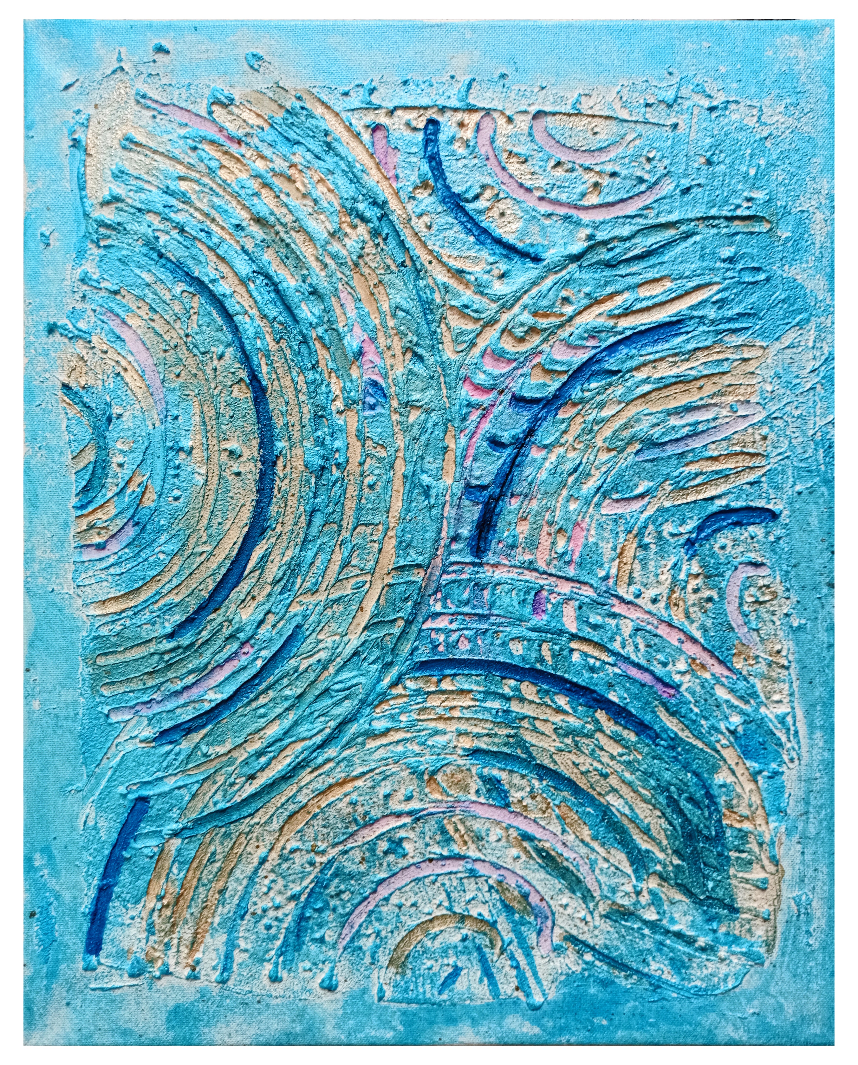 Abstraktes Reliefgemälde