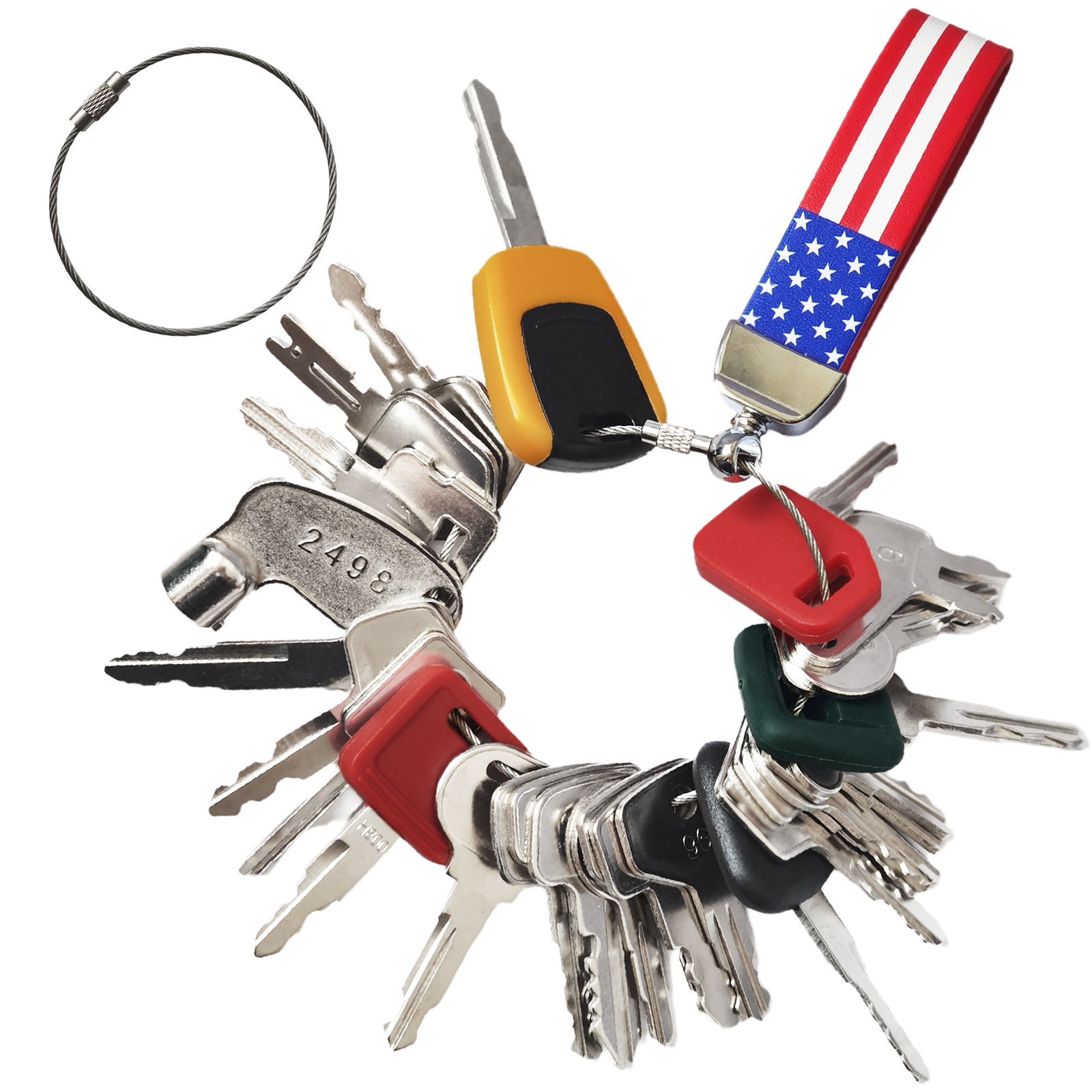 28 Heavy Master Construction Keys Set JD Gator CAT 8398 KOM KUB S8077 JCB S450 Takeuchi Hyster 166 Volvo Bobcat D250 Linde Mahindra Doosan Lucas 1569 Hitachi H800 Mitsubishi Magnum Kobelco TCM Bomag