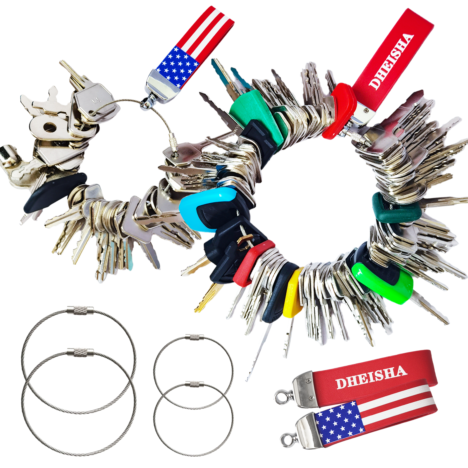 115 Non-Duplicated Full Range Master Equipment Keys Set, Original Construction Excavator Dumper Dozer Ignition Operator Keys for John Deere CAT Sany Daewoo Kubota KOM JCB Case Takeuchi Hyster and More