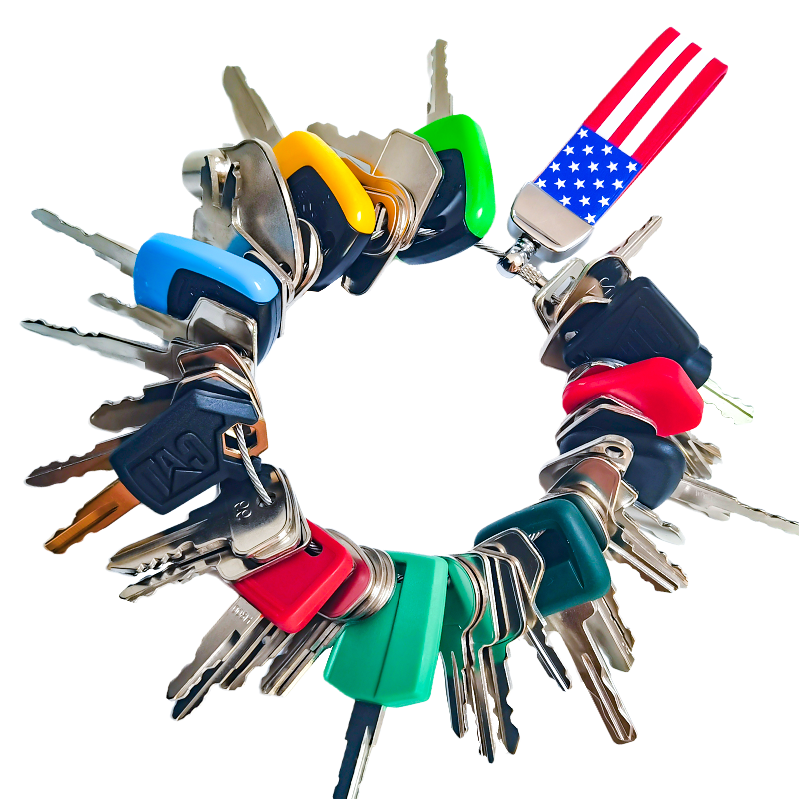 44 Multi Types Heavy Equipment Replacement Keys Sany Toyota Daewoo Honda Genie Lift Cat JD New Holland Case IH Ford Hyster JCB Kubota Volvo Komatsu Ditch Witch Clark Forklift Exavator Mining Fleet