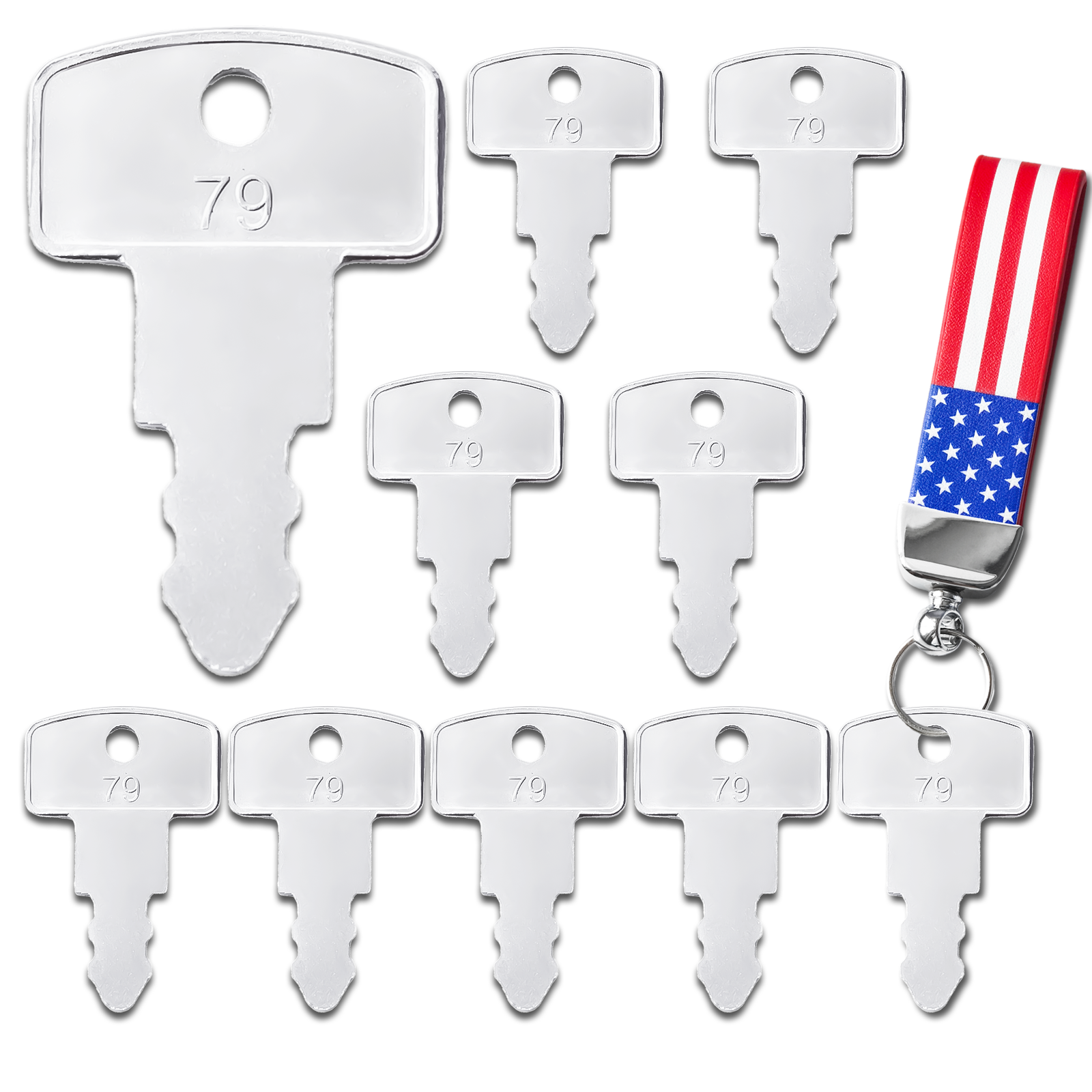 10PCS Equipment Keys for Mahindra Tractor 2310 2810 3510 4010 4110 4510 7010 2538 HST 2540 Gear T4 2545 Gear T4 2638 HST 2645, Also Fit TYM 14446213202