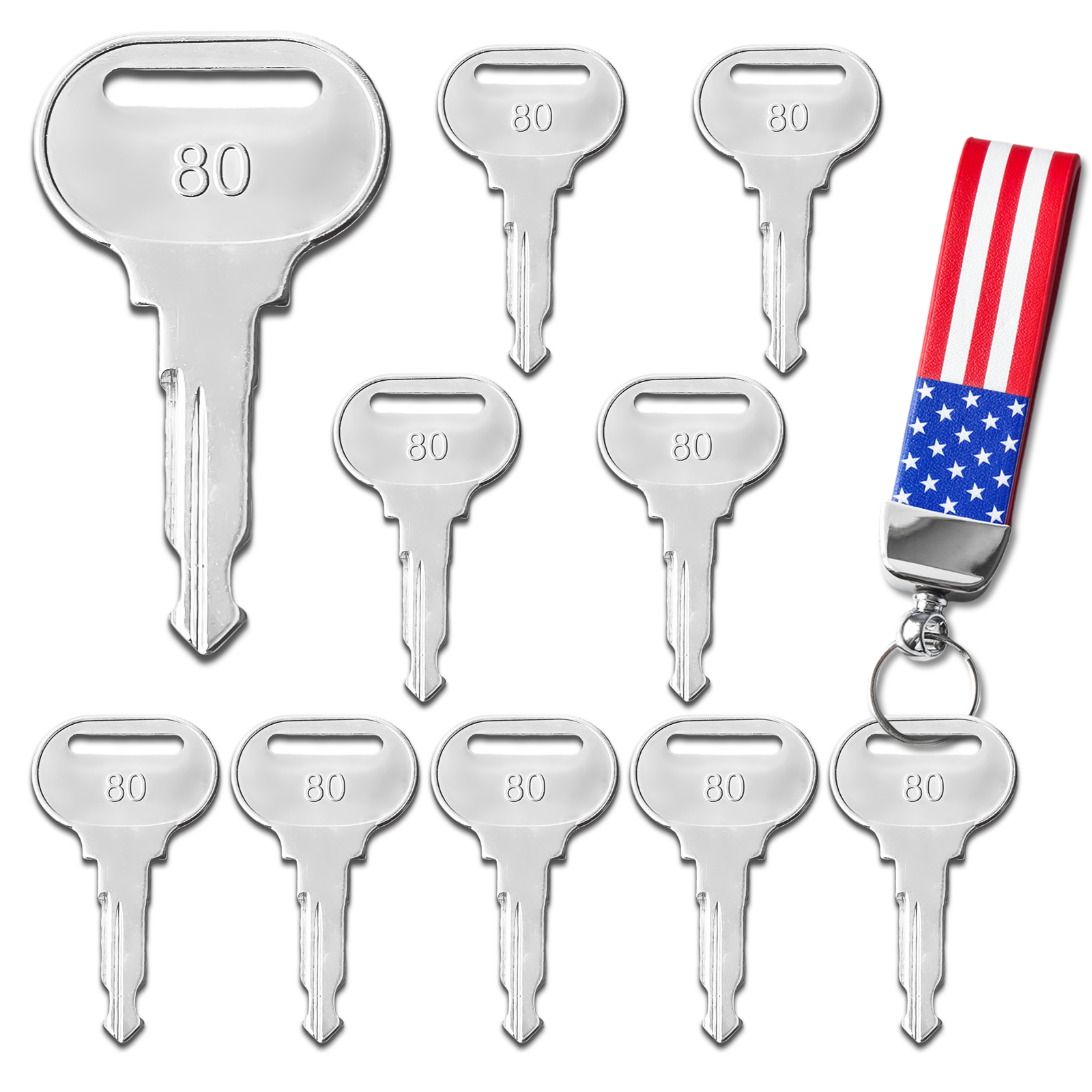 10PCS Equipment Keys for Mahindra Tractor 20 Series: 5520, 6520, 7520 60 Series: 7060, 8560, mPower 85 Series: 8560, 8560P mPower 75 Series: mPower 75