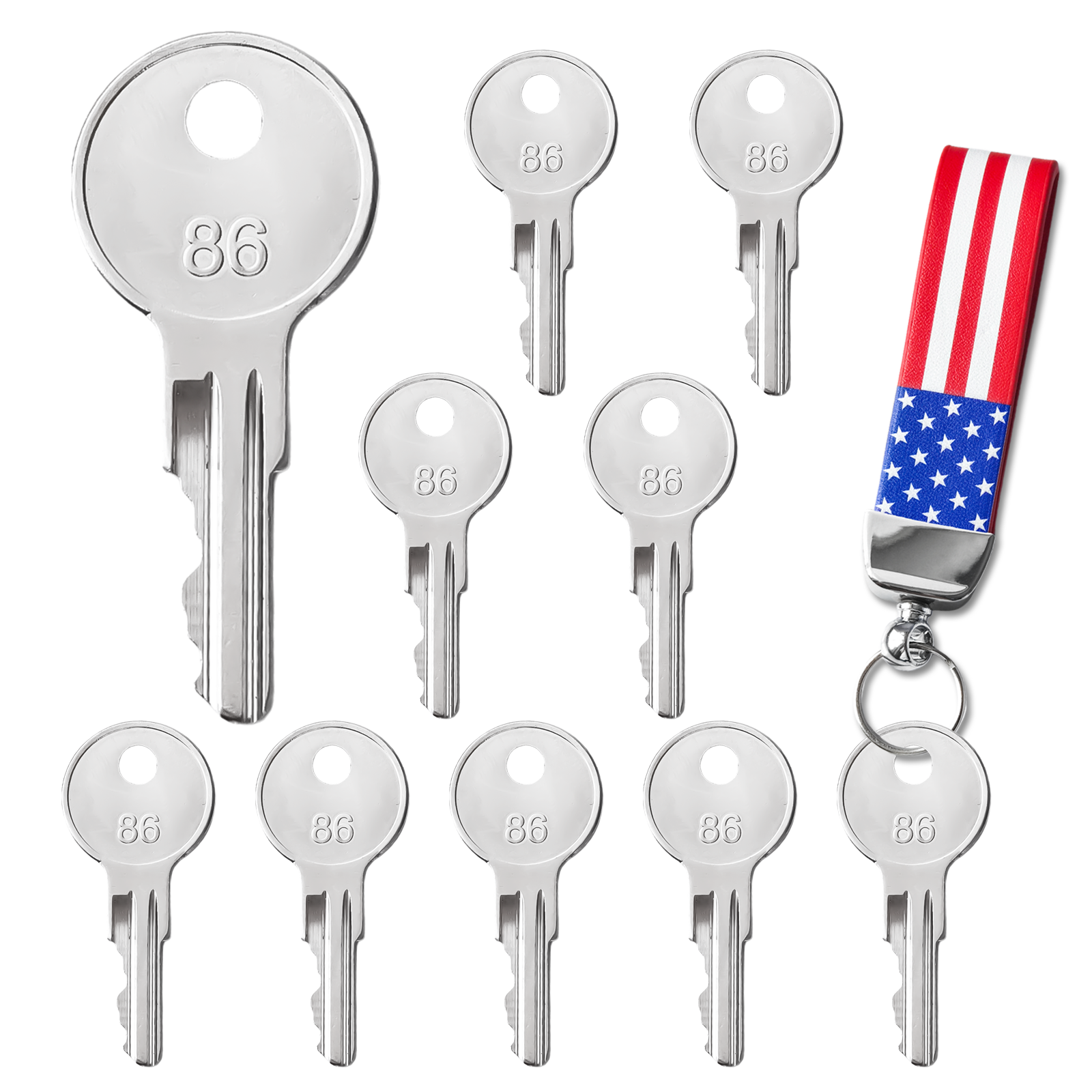 10PCS Equipment Keys CH510, Fit Some Truck Boxes and toolboxes from Delta, Brute Boxes, Better Built, DeeZee, Lund, Tractor Supply, Craftsman, Owens Products, UWS, Northern Tool