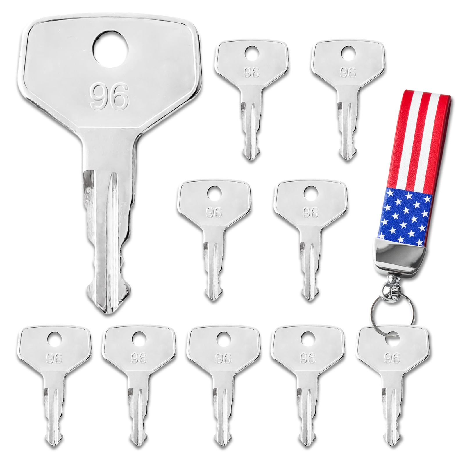 10PCS Equipment Keys Linde 702, Fit Linde Forklifts, Jungheinrich Part Number 28520490, Also Fit Komatsu Forklift