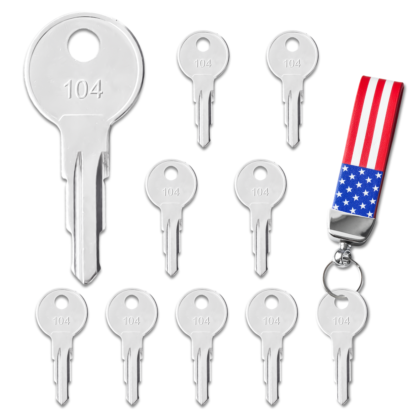 10PCS Equipment Keys Terex WA05, Fit Terex Equipment Ignition Start Keys, Part Number 0715271320