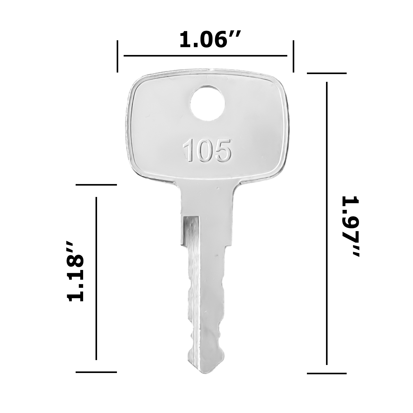 10PCS Equipment Keys Takeuchi 201, Fit Takeuchi Wheel Loaders TW65, TW80, Part Number 3643912