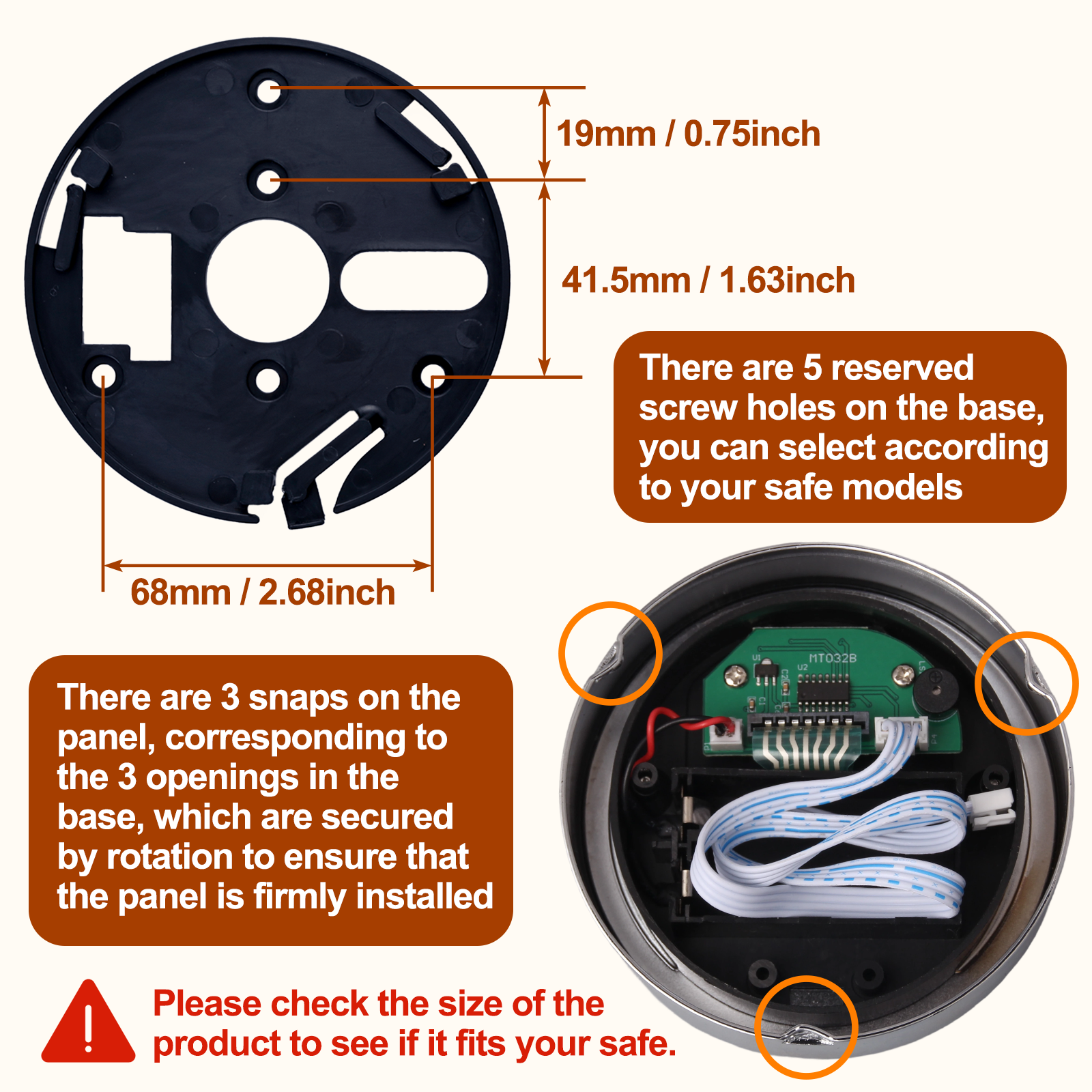 DHEISHA Gun Safe Replacement Lock with 2 Backup Keys Black Safe Keypad Lock