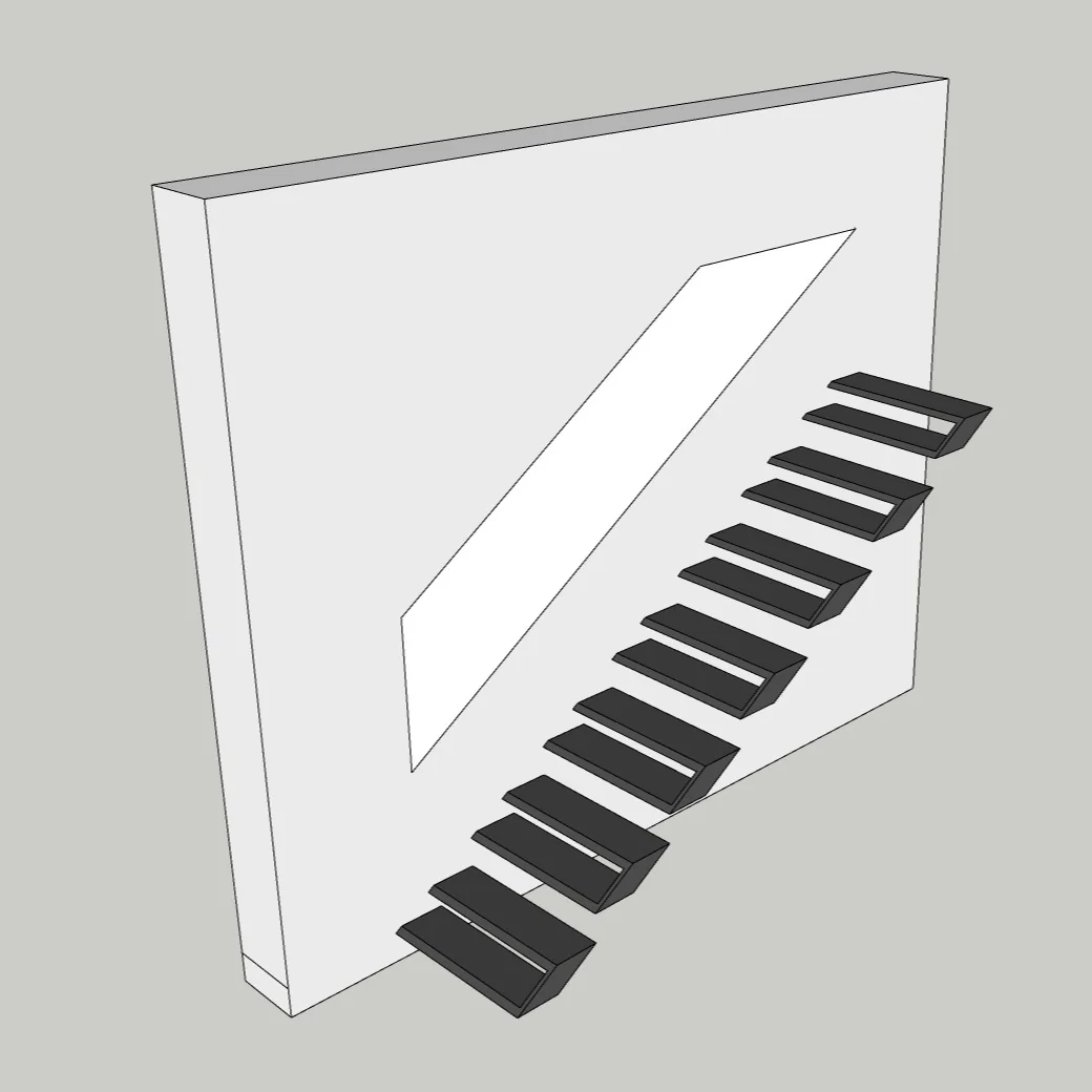 Modern Interior Staircase 3D Model – Minimal Floating Steps – SketchUp 2018