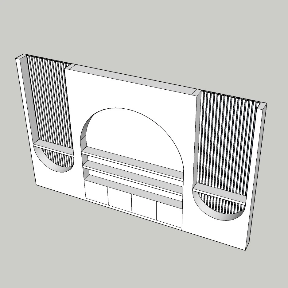 Modern 3D Wall Panel | Interior Feature Design | SketchUp 2018 Model | Nice Tower