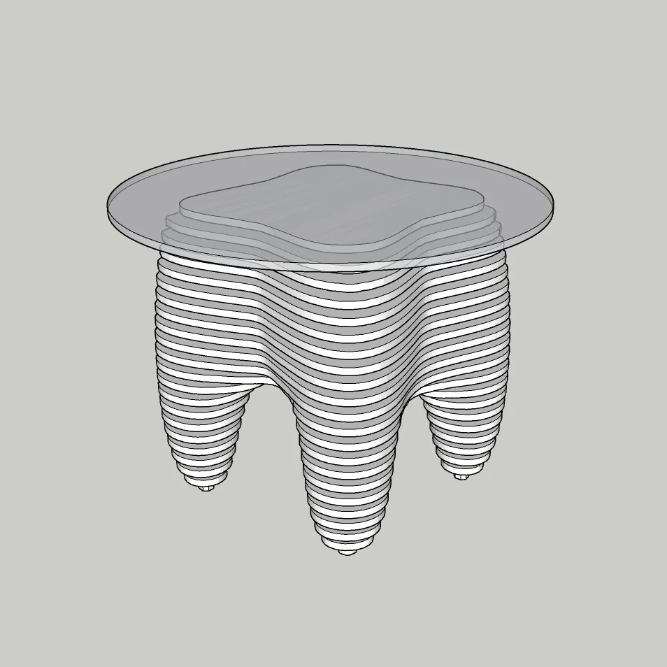 Parametric Table Design | SketchUp 3D Model
