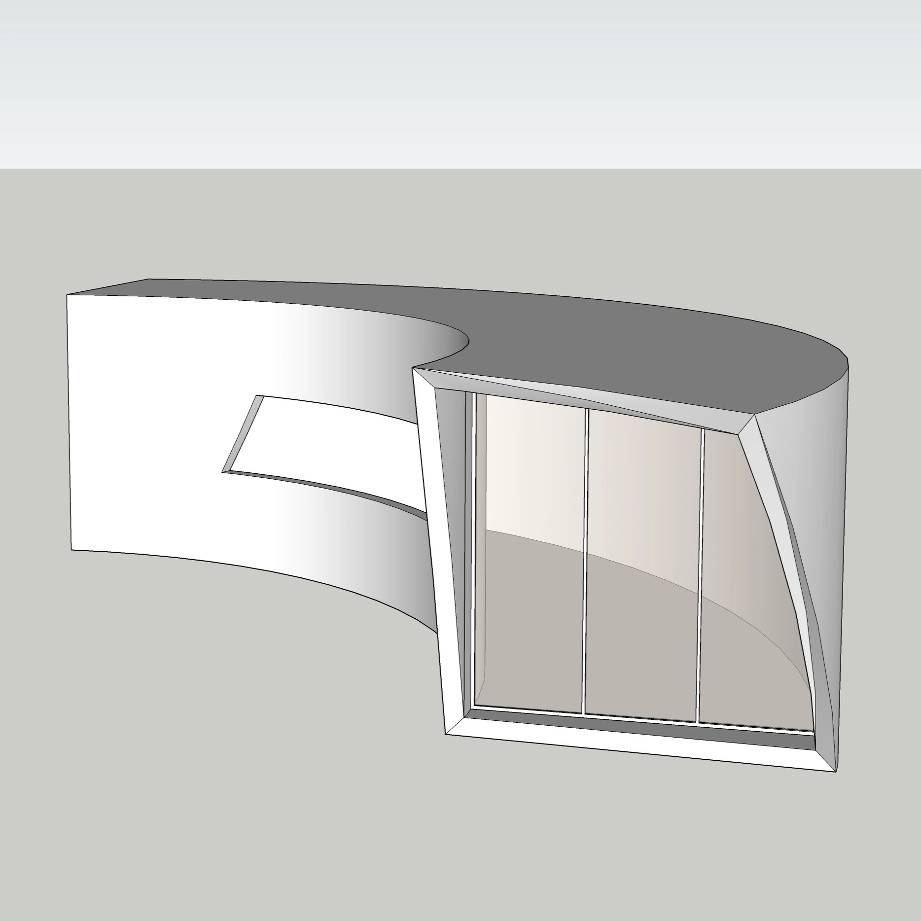 Modern Concept House with Organic Curved Form – SketchUp 2018