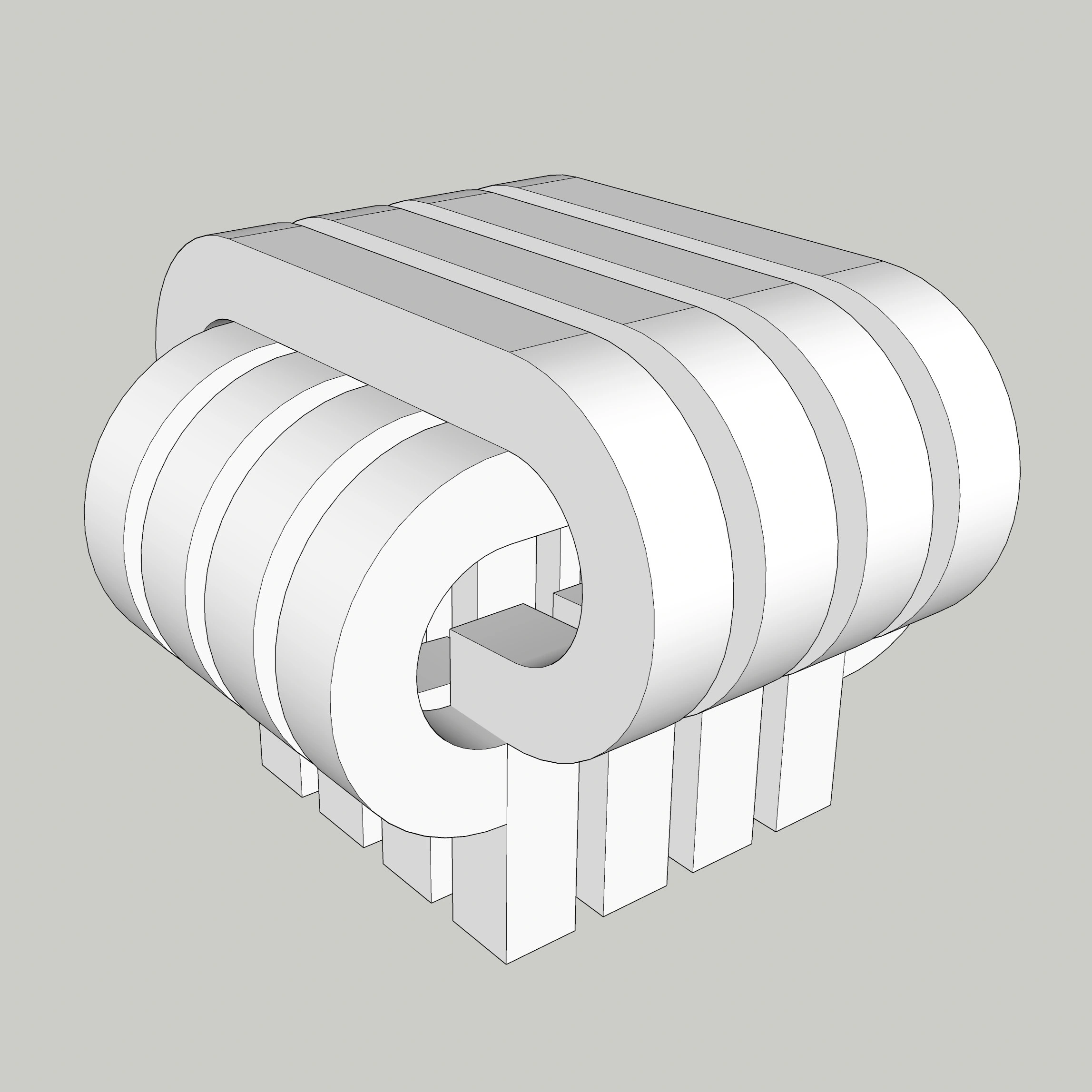 Parametric Curved Coffee Table – Modern Sculptural Design (SketchUp 2018)