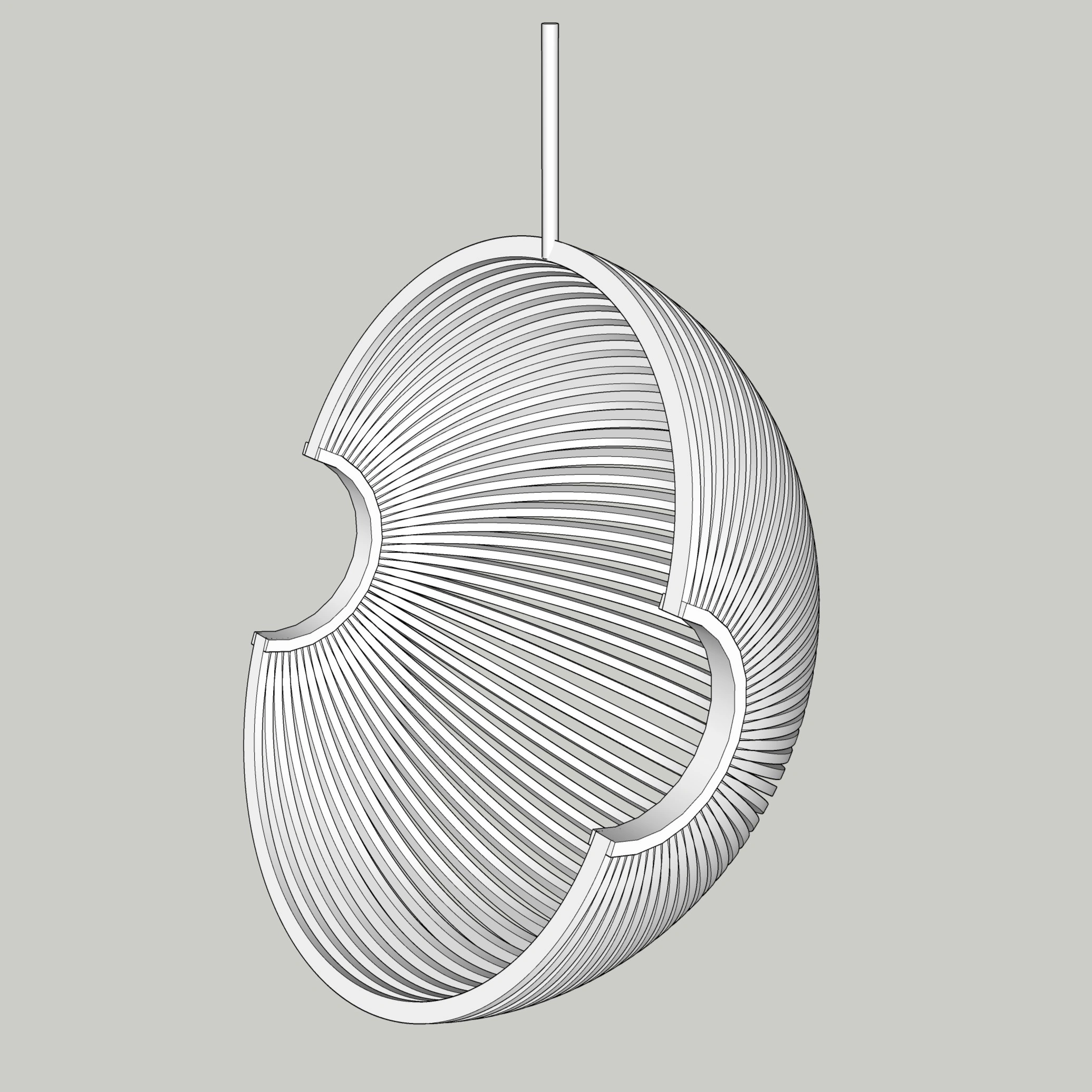 Parametric Pendant Light Fixture – Organic Form | SketchUp 2018