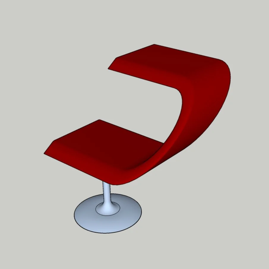 Modern Sculptural Chair | SketchUp 3D Model