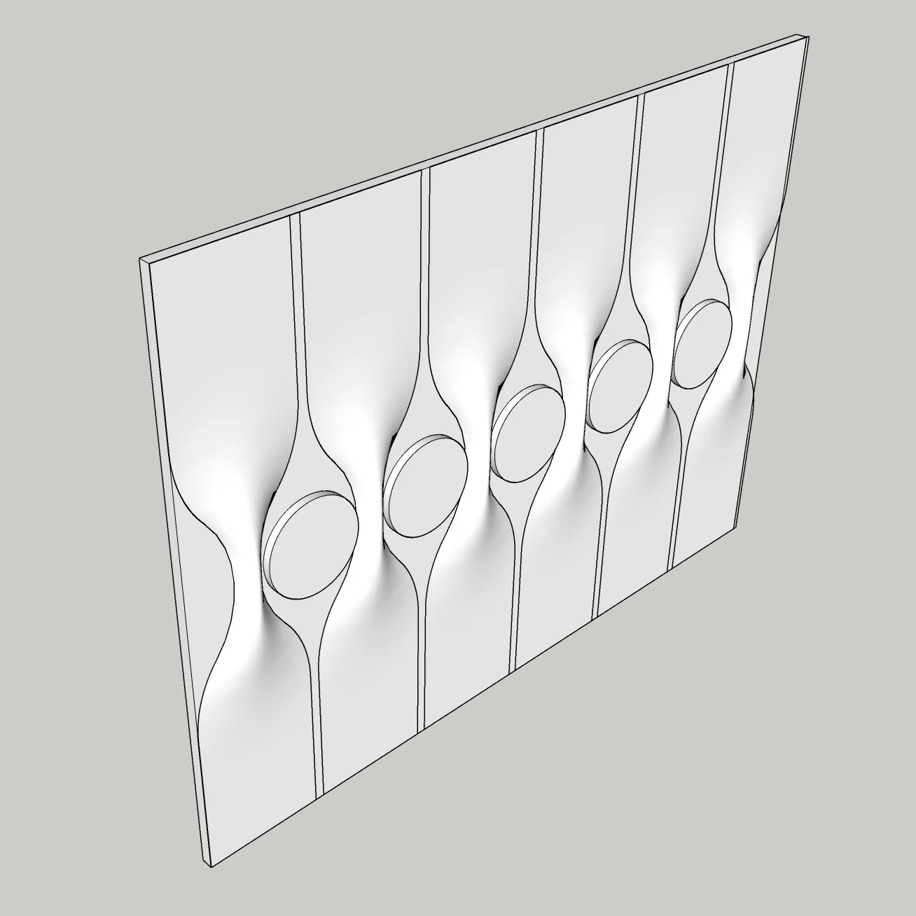 Modern Decorative Wall Panel – Parametric Wall Design – SketchUp 2018