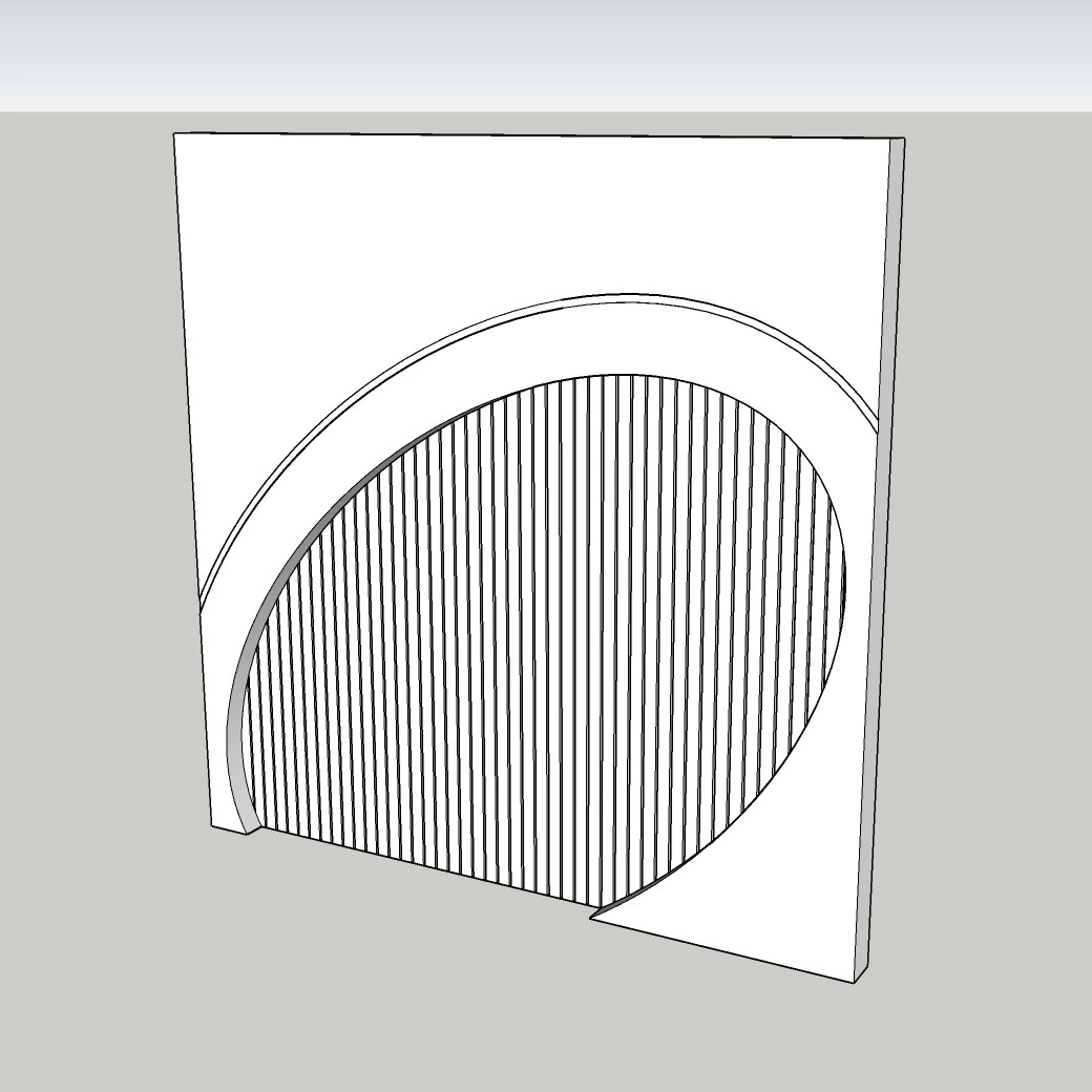 Curved Interior Wall Divider | Modern Architectural Feature | SketchUp 2018 | Nice Tower