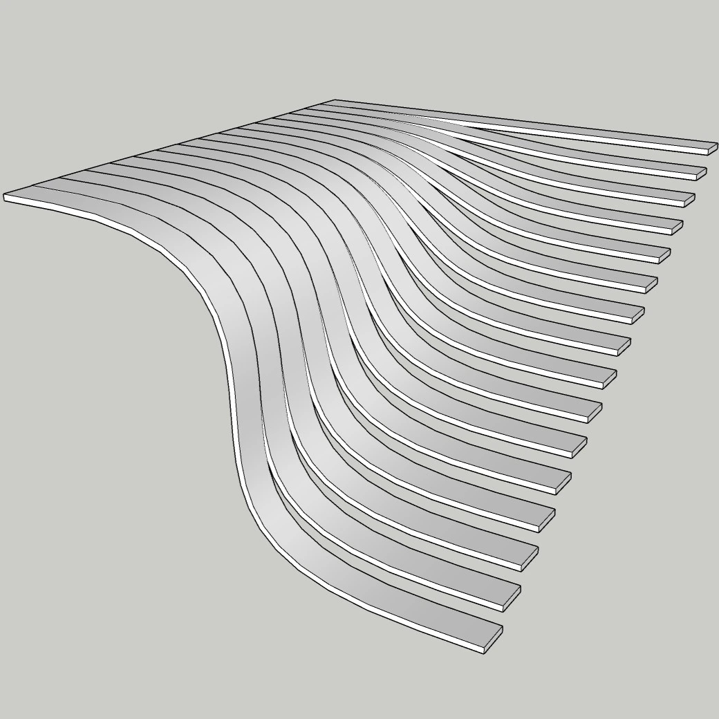 Parametric Staircase Wall Panel | Modern Interior Feature | SketchUp 2018 Model | Nice Tower