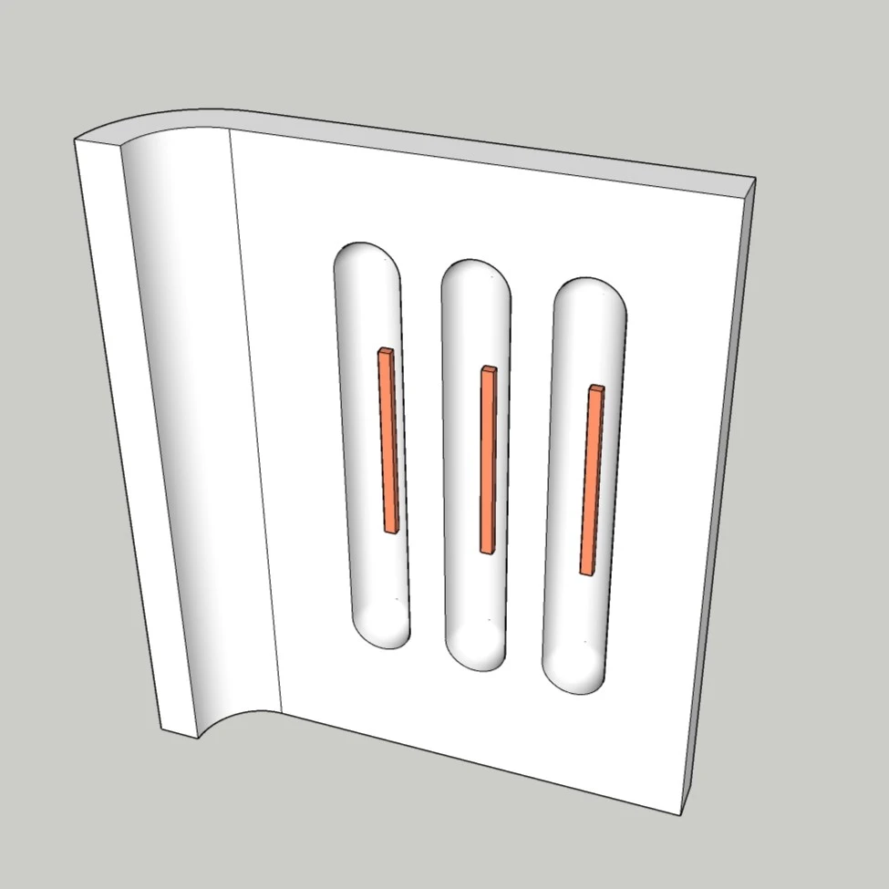 Vertical Illuminated Wall Display Shelf – SketchUp 2018 Model | Retail & Interior Feature