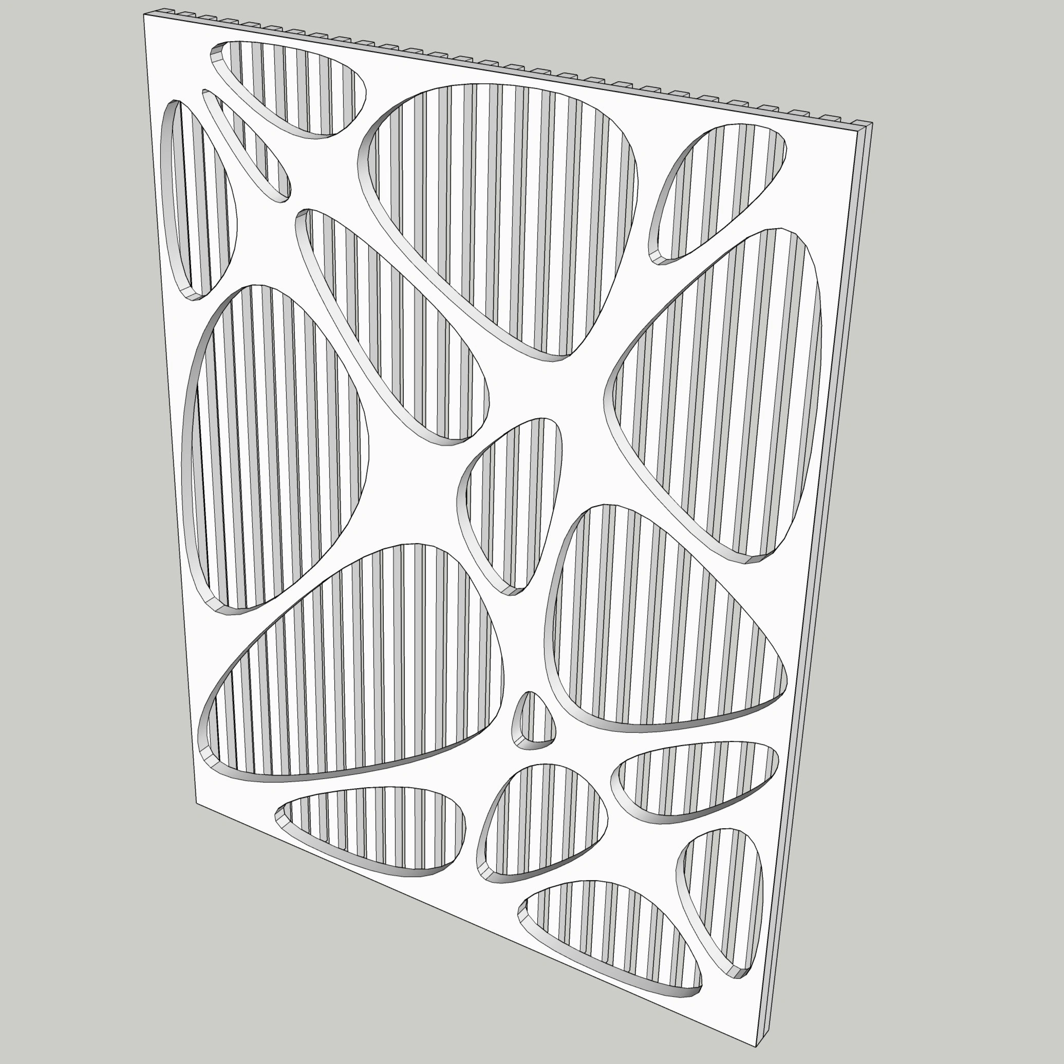 Parametric Decorative Wall Panel – Organic Pattern | SketchUp 2018