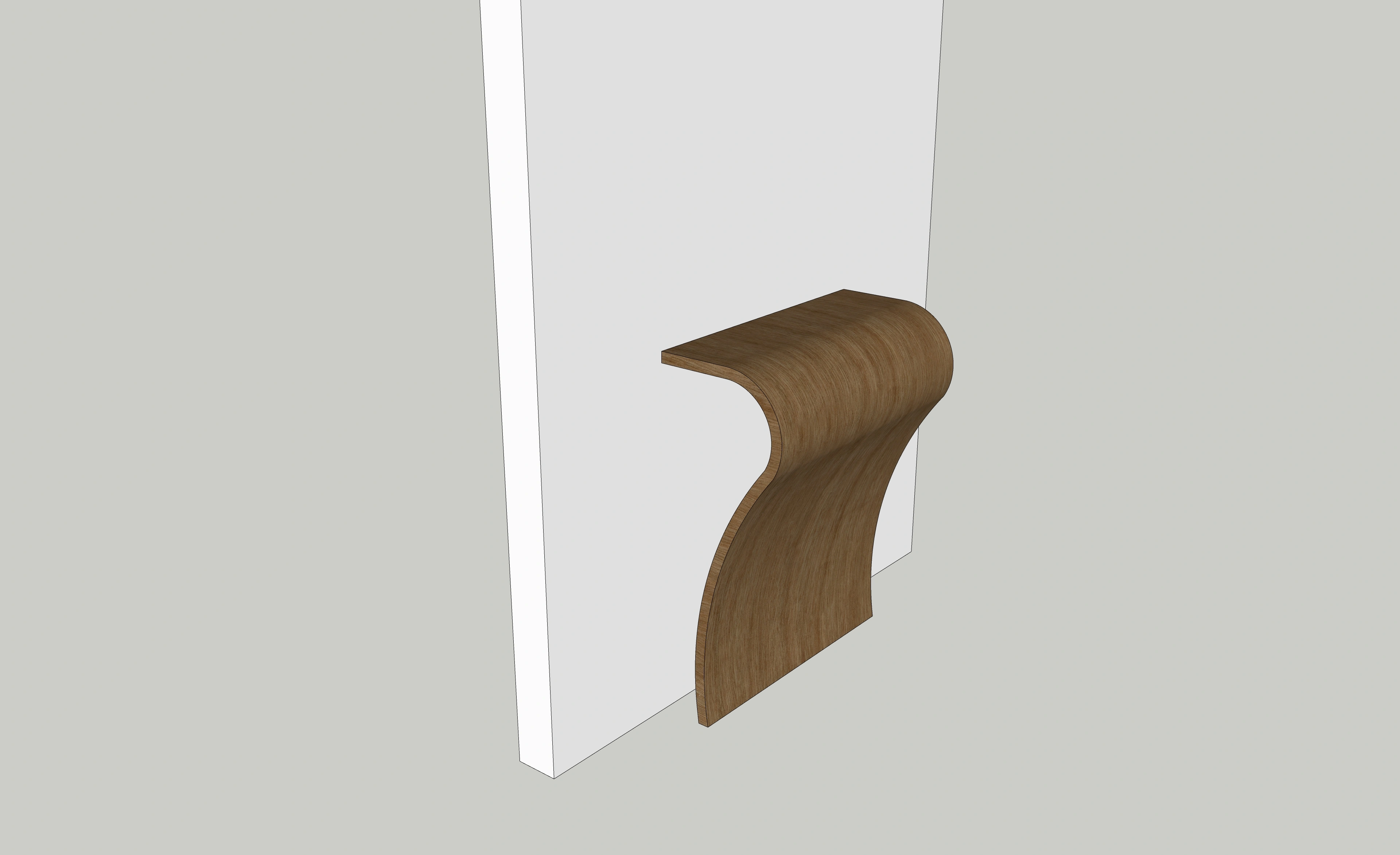 Modern Wall Console Shelf 3D Model | SketchUp 2018
