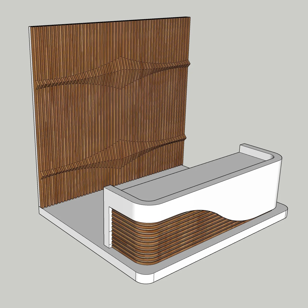 Modern Wall Design + Console Table (SketchUp Model + Tutorials)