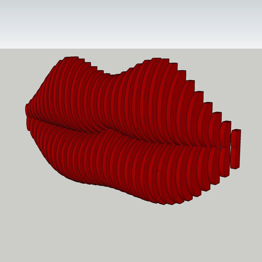 Sculptural Lips Decorative Accent – SketchUp Model (2018)