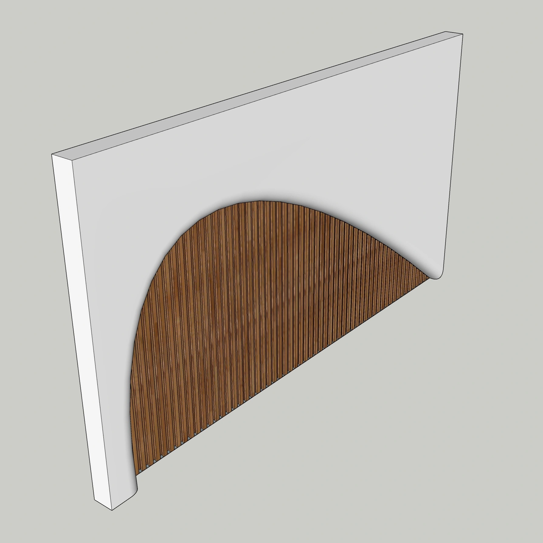 Modern Decorative Wall Panel with Arch | Interior Wall Design (SketchUp 2018)