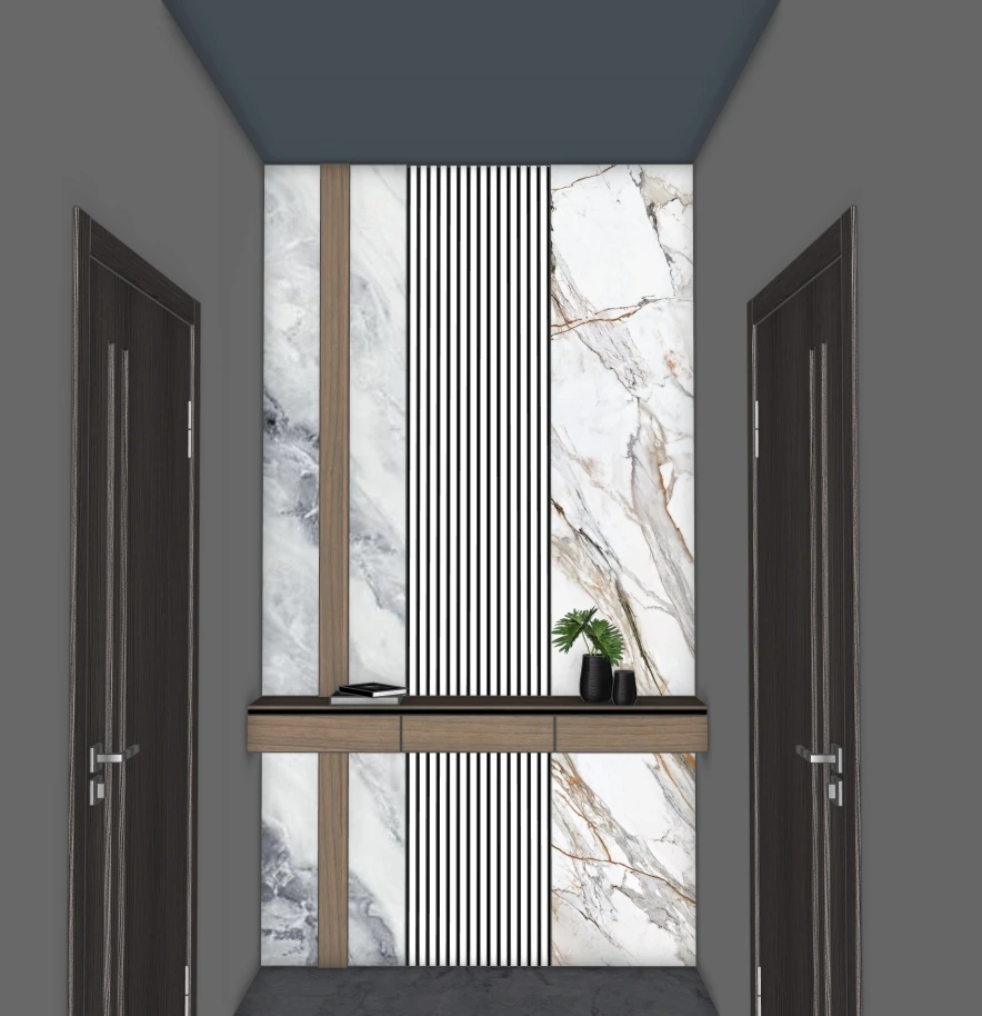 Luxury Entrance Hall | Modern Wall Paneling & Console – SketchUp 2021 Model