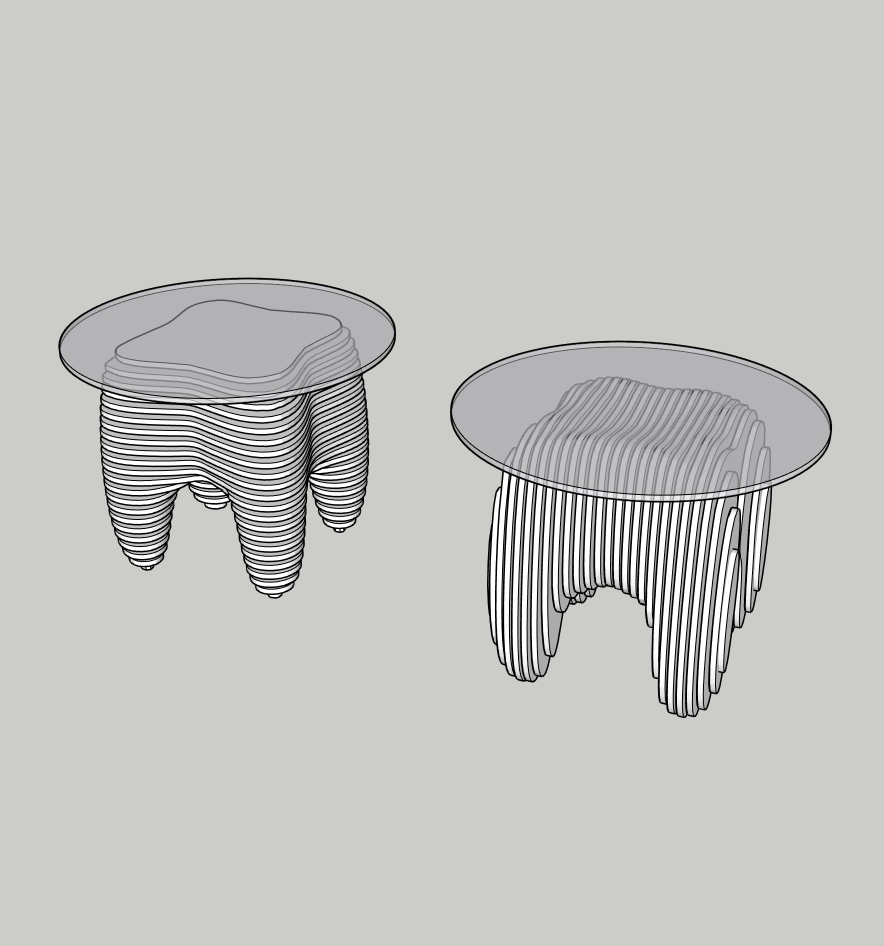 Parametric Table Design | SketchUp 3D Model