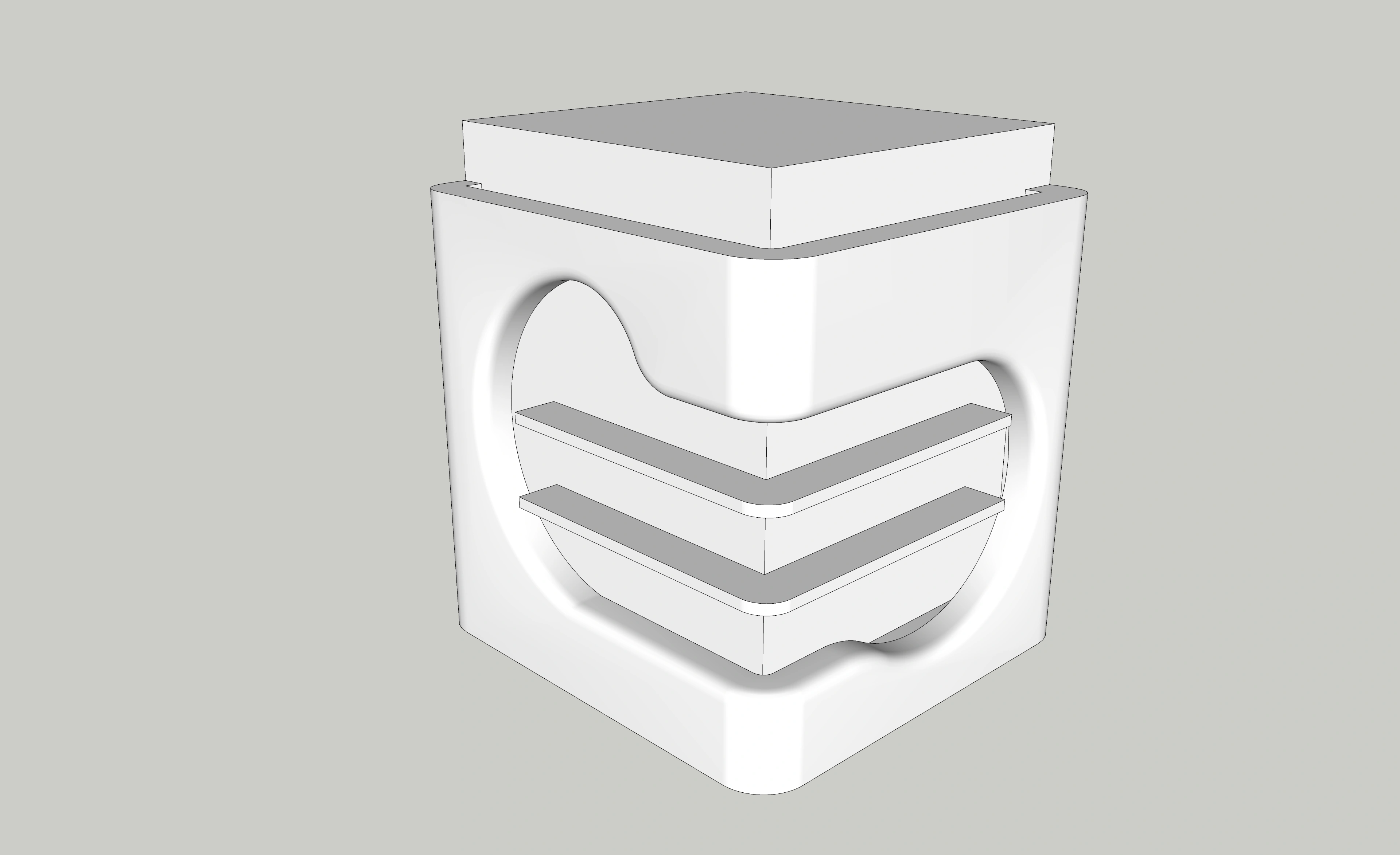 Modern Sculptural Interior Partition Wall | SketchUp 2018 Model