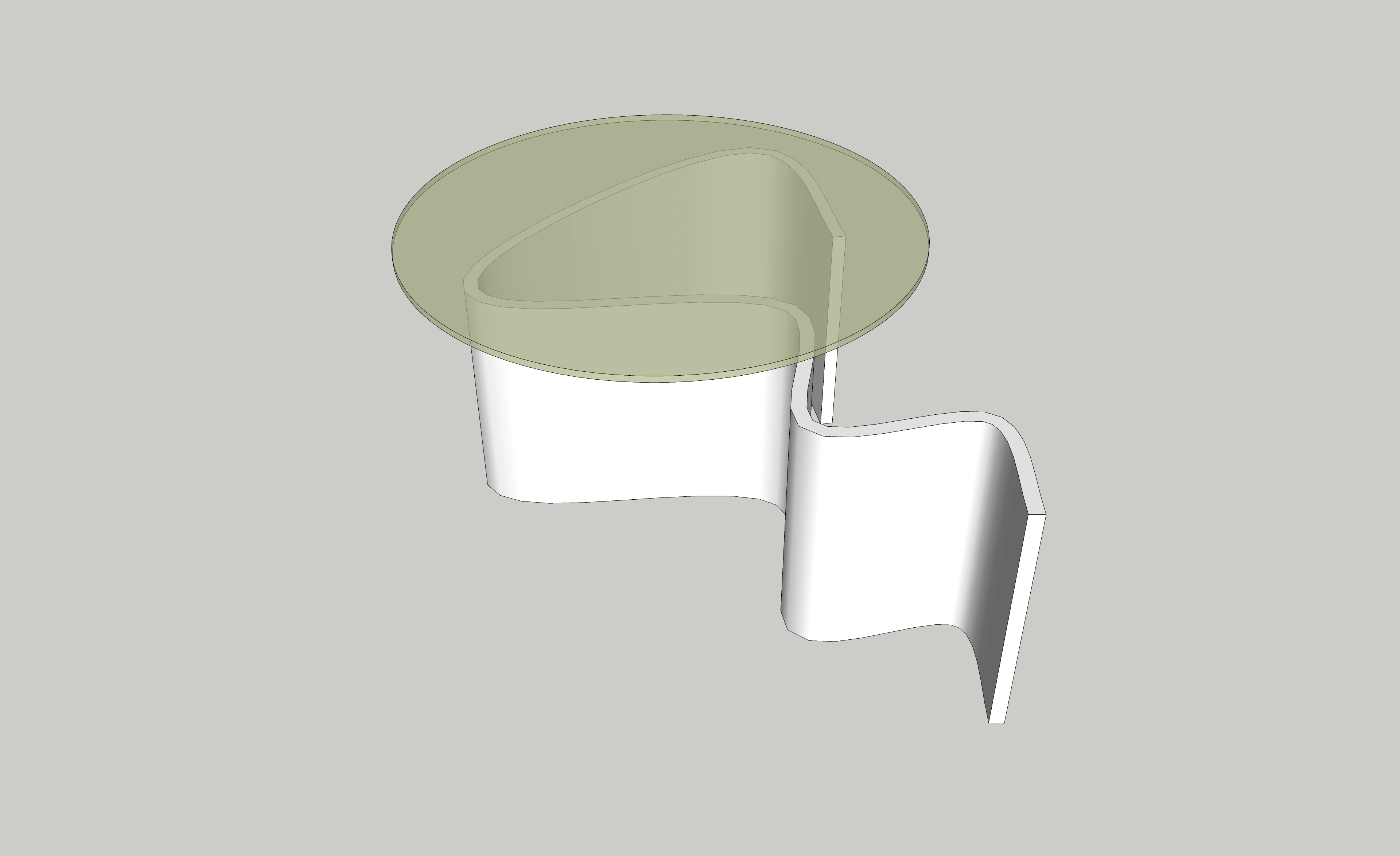 Modern Curved Reception Desk & Interior Partition | SketchUp 2018