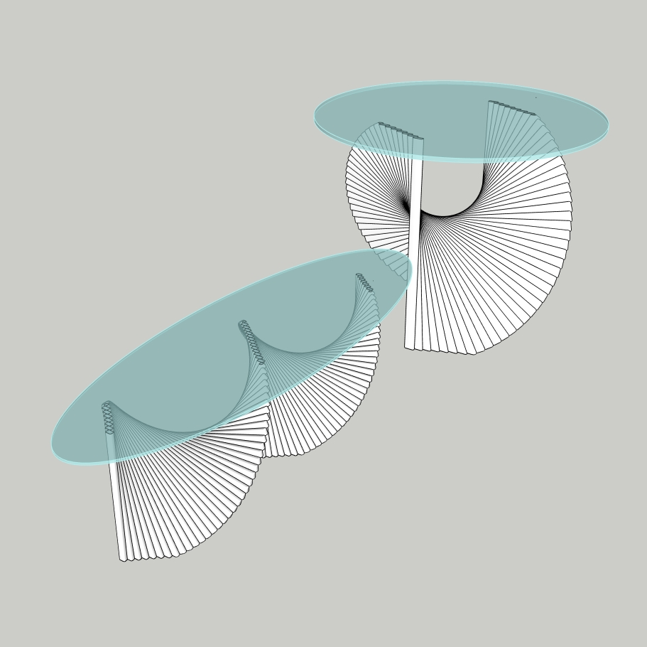 Modern Organic Coffee Table & Side Table Set | SketchUp 2018