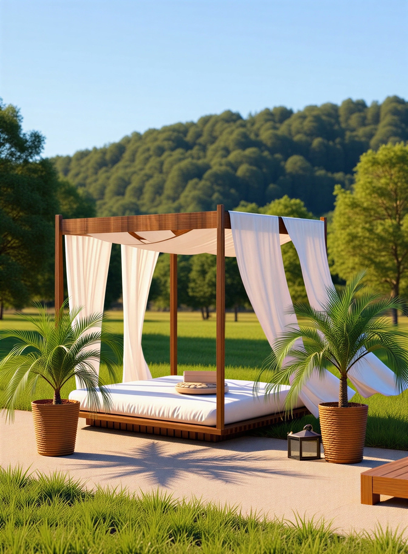 Modern Outdoor Canopy Daybed Pergola | SketchUp 2018